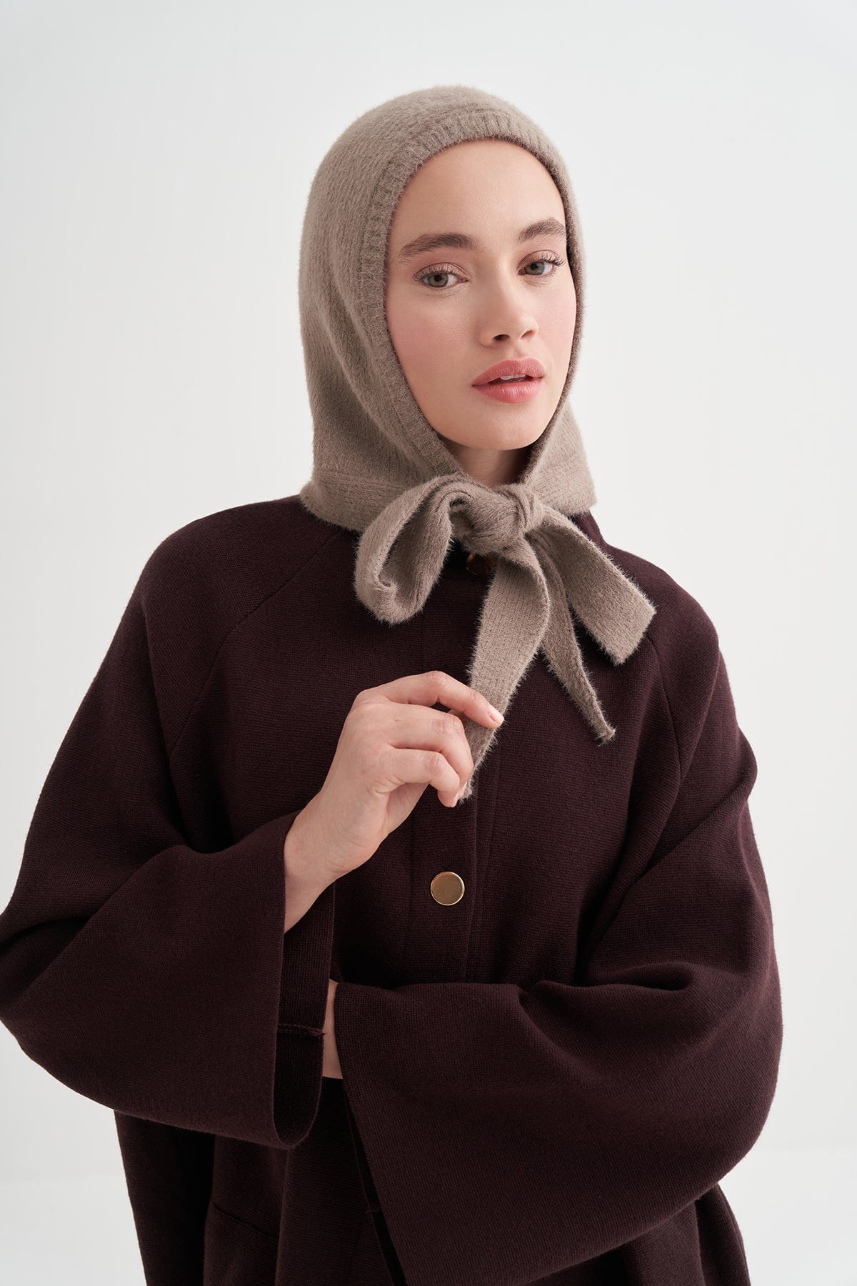 Knit Balaclava Soft Brown