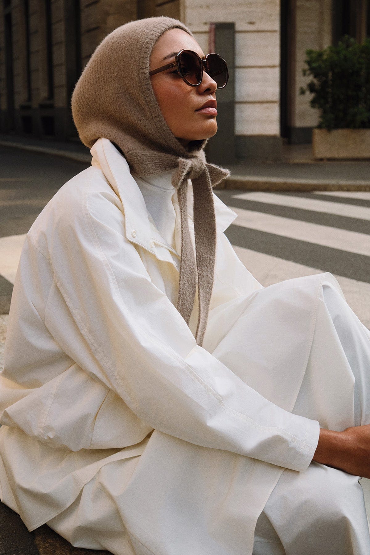 Knit Balaclava Soft Brown