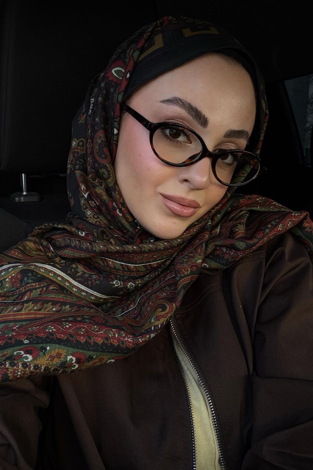 Kubra's Choice Breeze Early Silk Scarf Dark