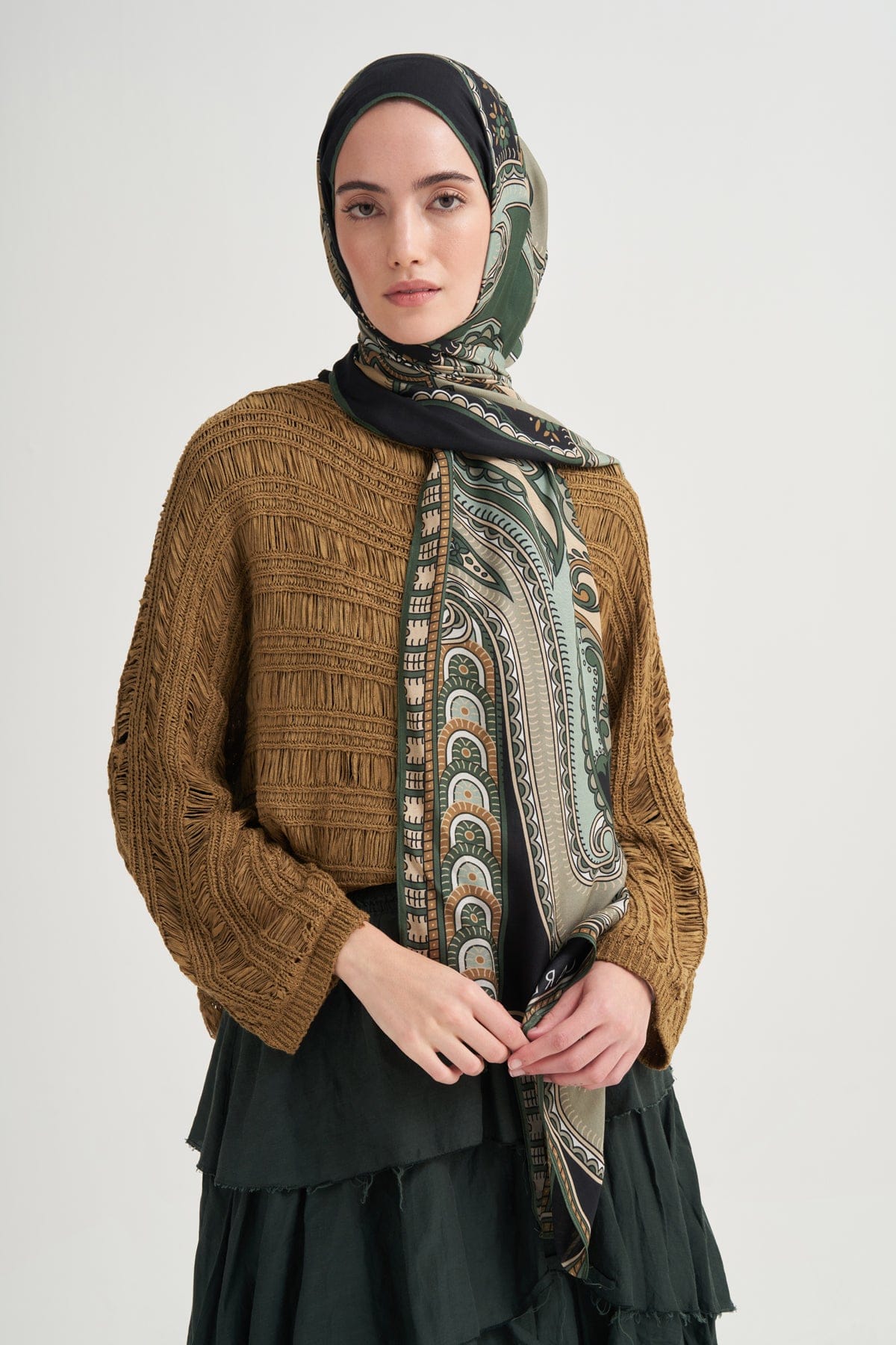 Lavinia Incira Viscose Scarf Emerald