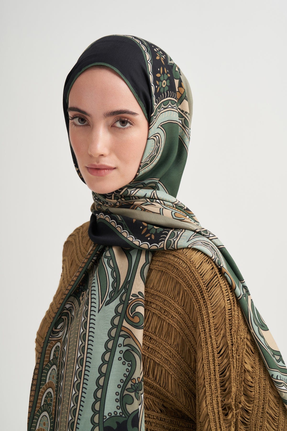 Lavinia Incira Viscose Scarf Emerald