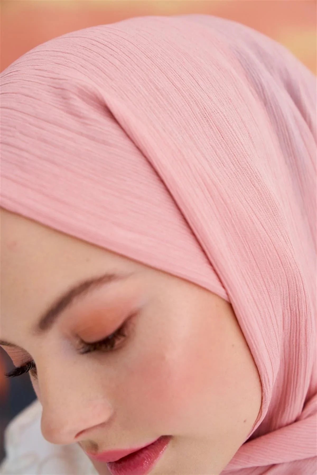 Lien Natural Weave Scarf Powder Pink