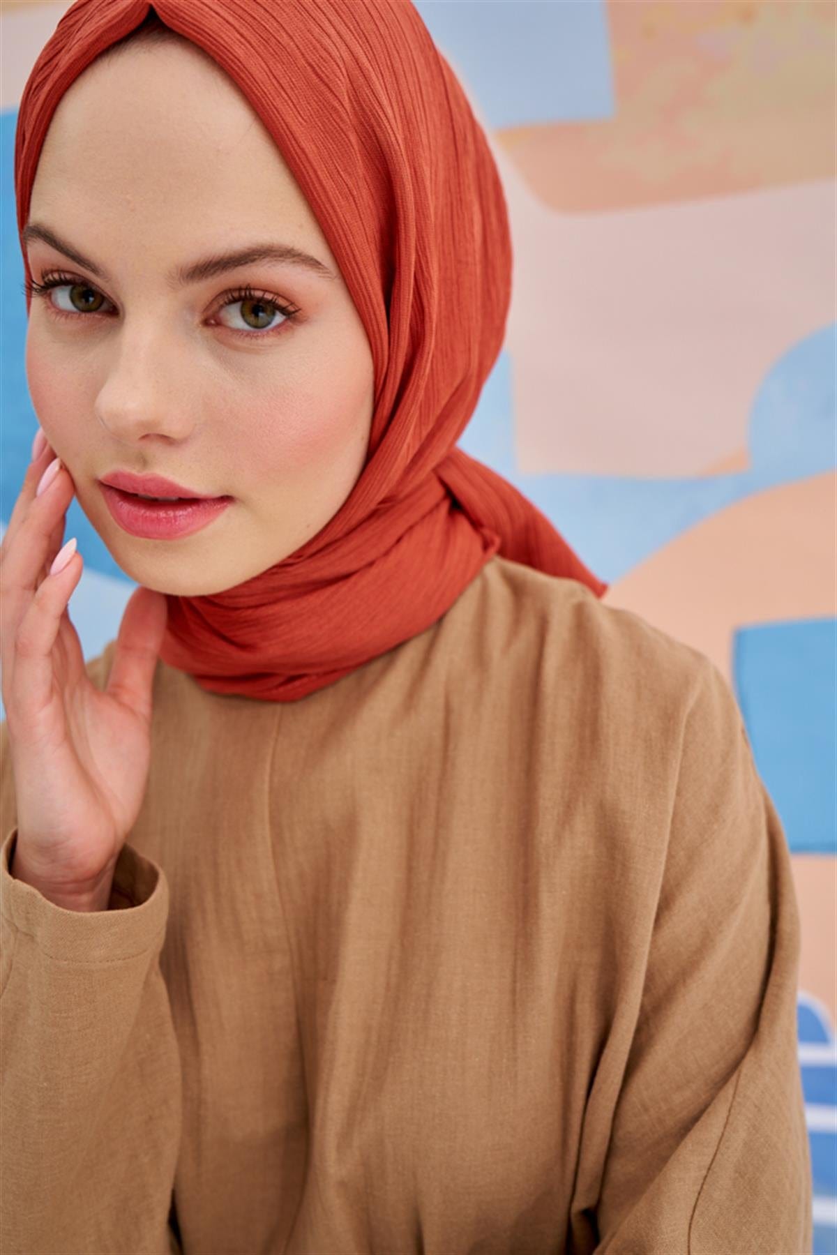 Lien Natural Weave Scarf Tile