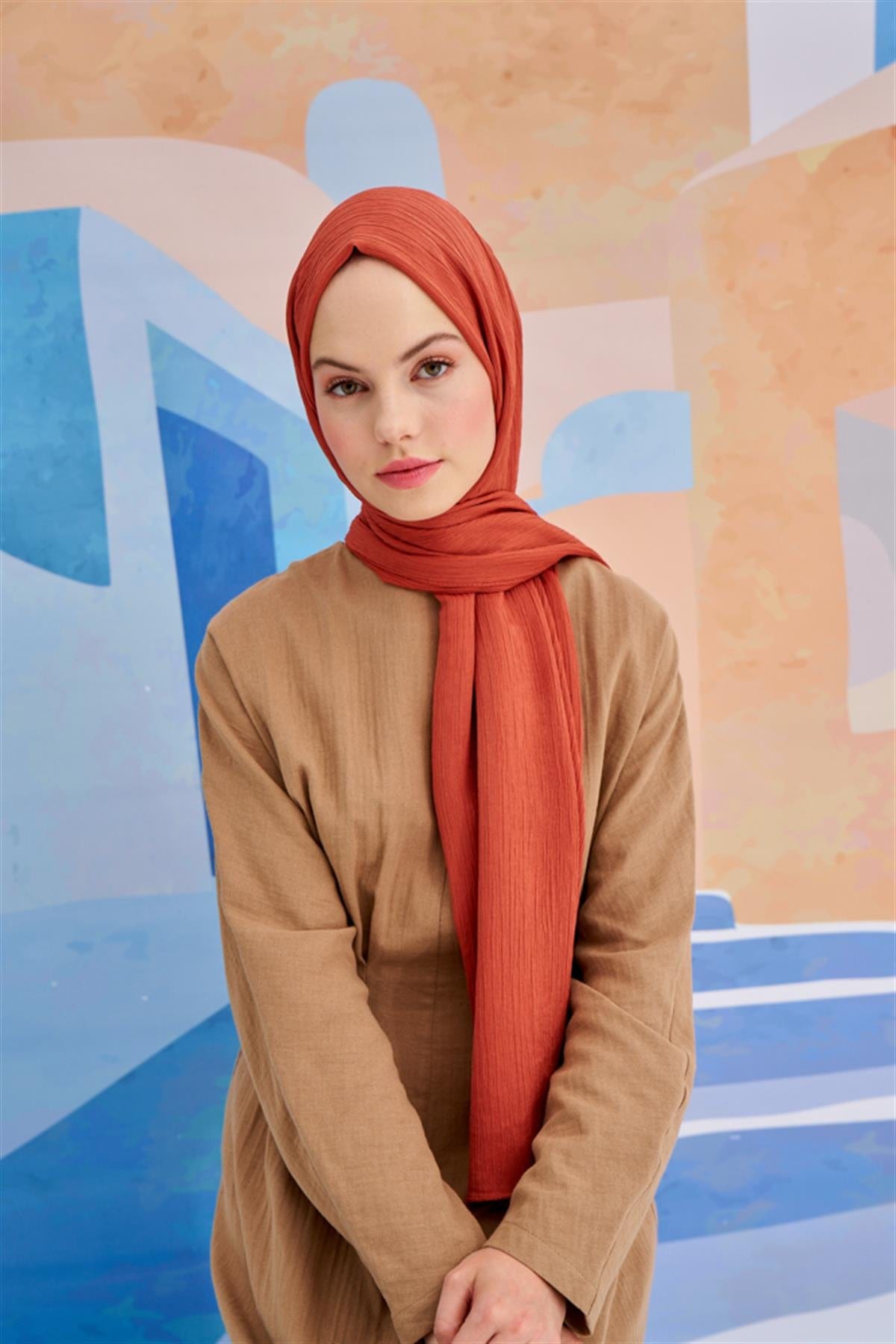 Lien Natural Weave Scarf Tile