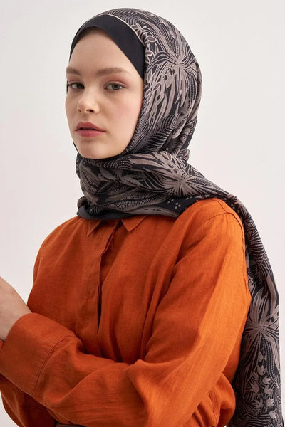 Lily Vela Viscose Scarf Black - Carell Hijab