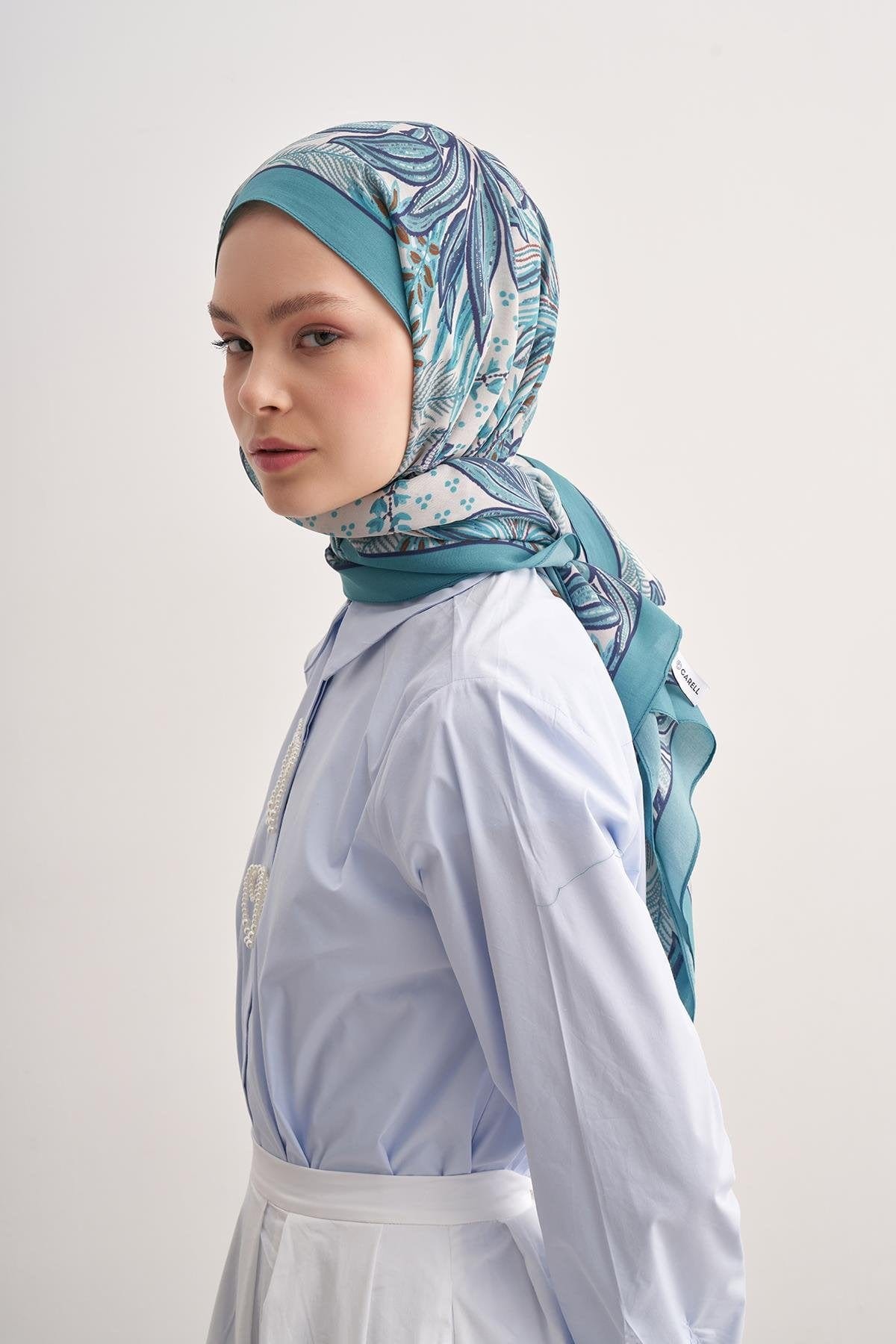 Lily Vela Viscose Scarf Blue