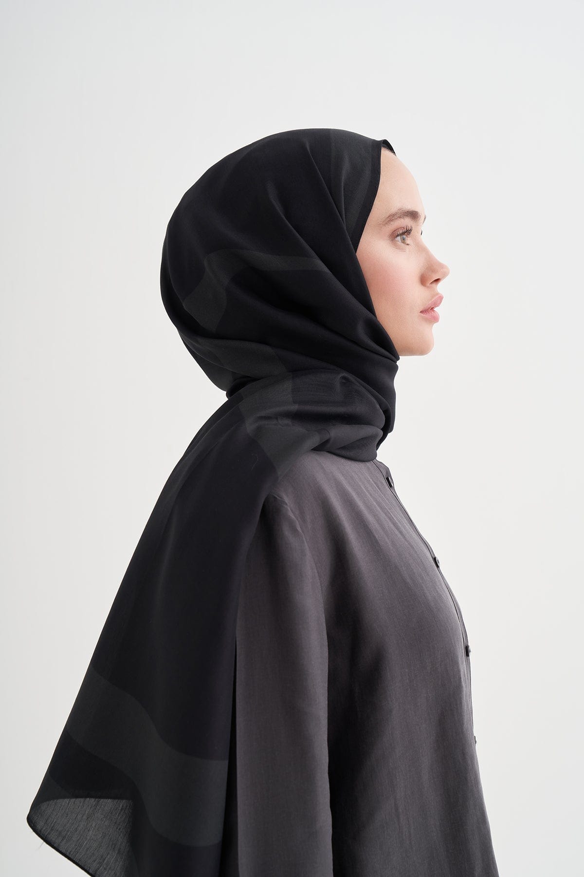 Linea Monogram Viscose Scarf Anthracite