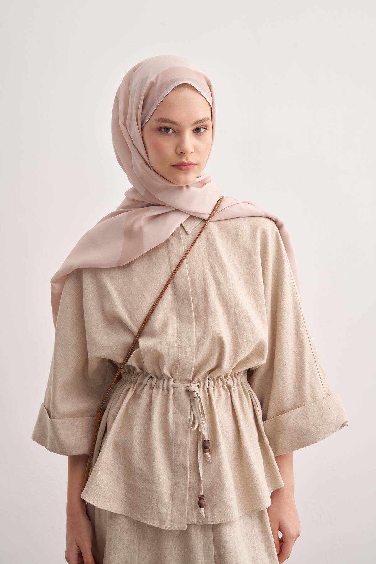 Linea Monogram Viscose Scarf Beige