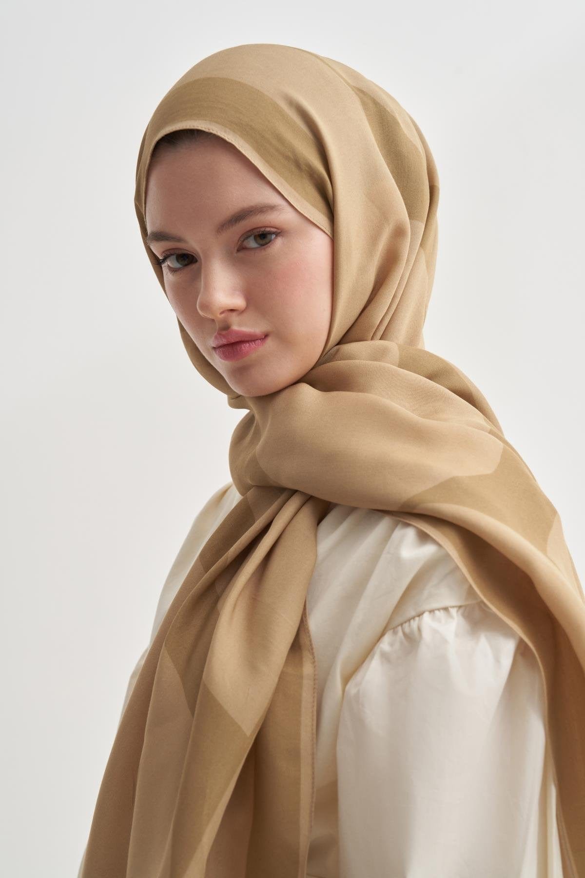 Linea Monogram Viscose Scarf  Mustard