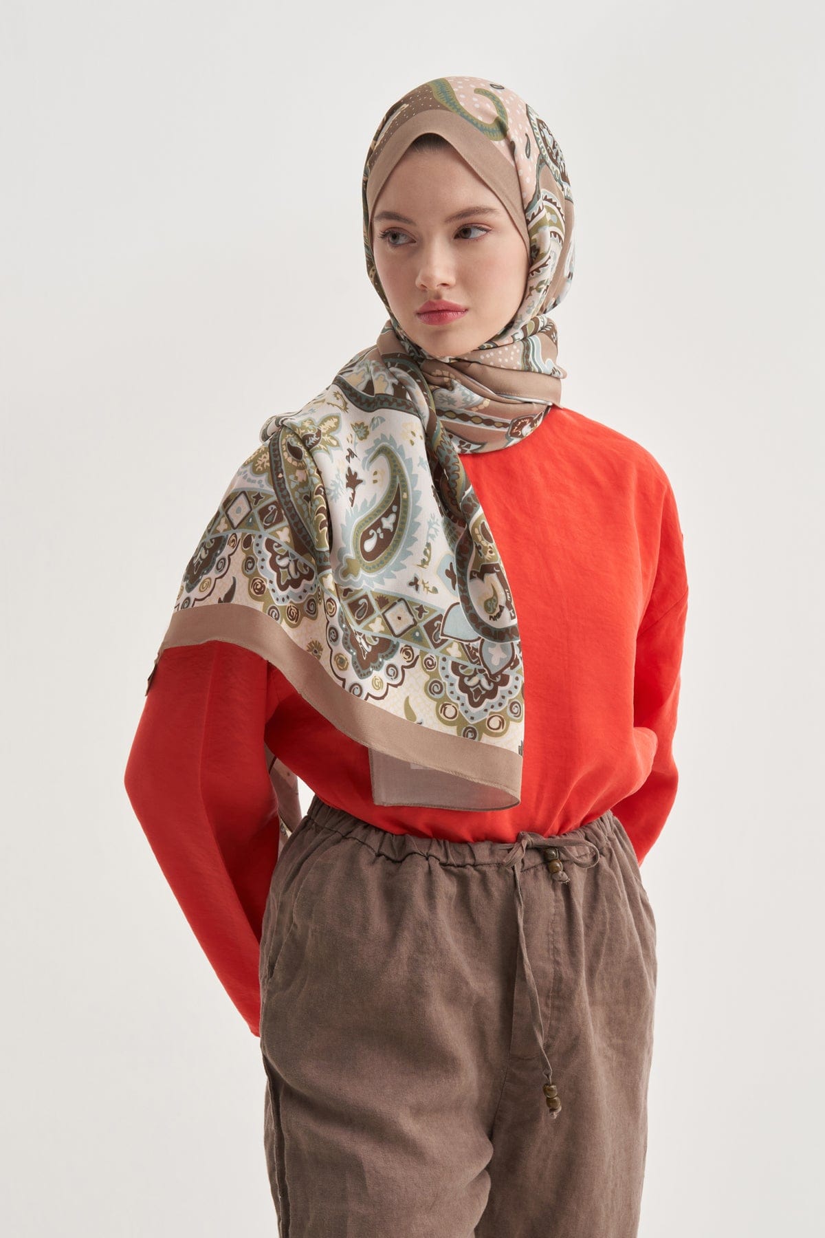 Liora Nilla Cotton Scarf Cream