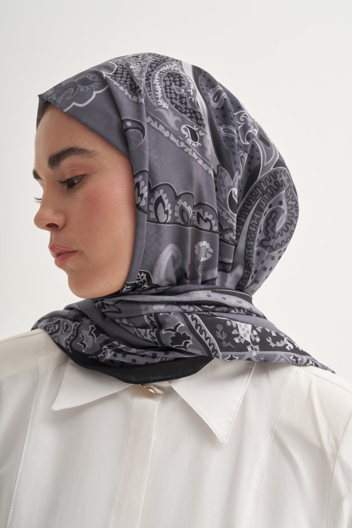 Liora Nilla Cotton Scarf Gray