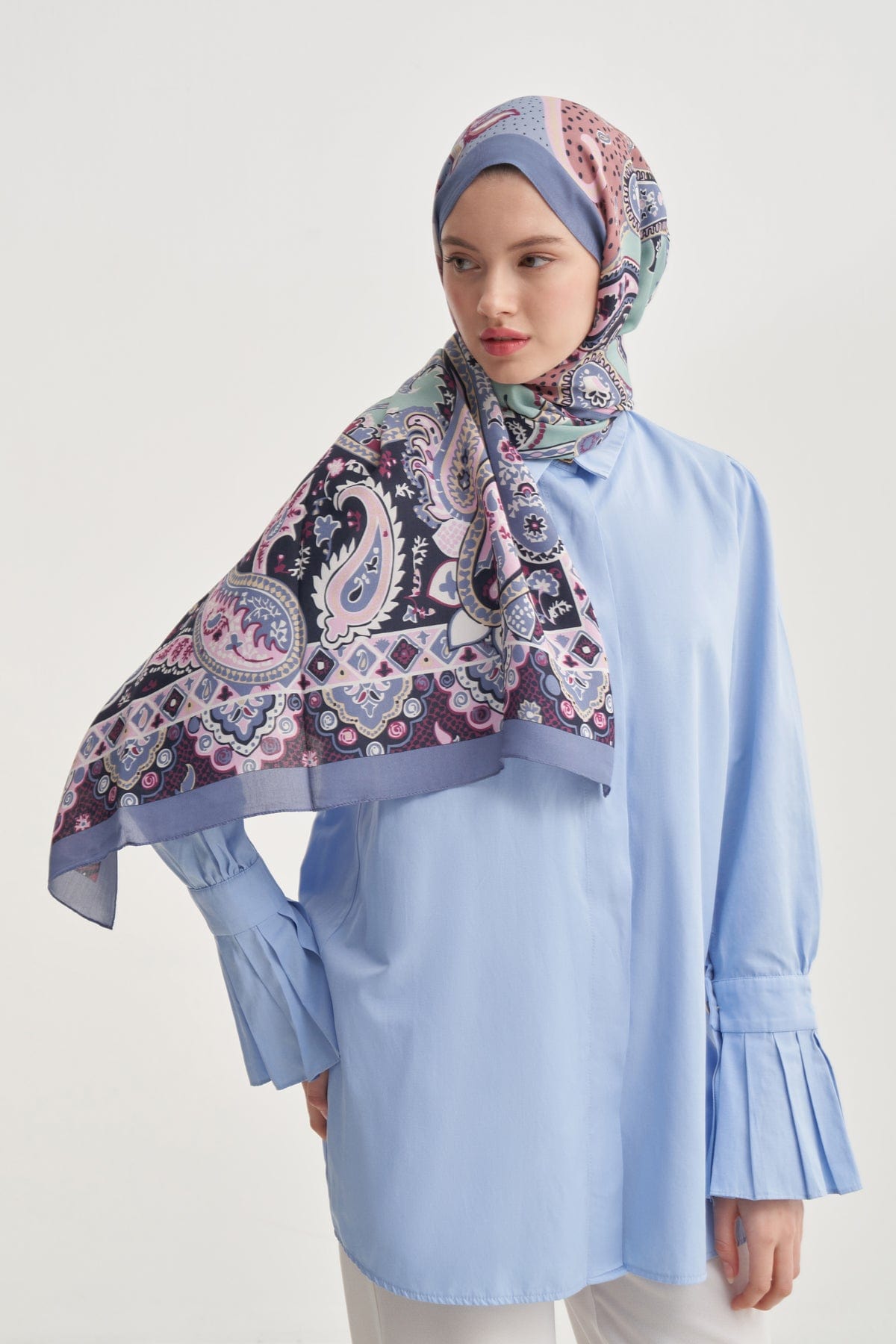 Liora Nilla Cotton Scarf Lilac