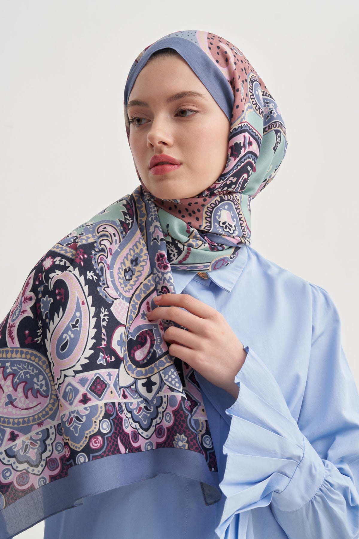 Liora Nilla Cotton Scarf Lilac