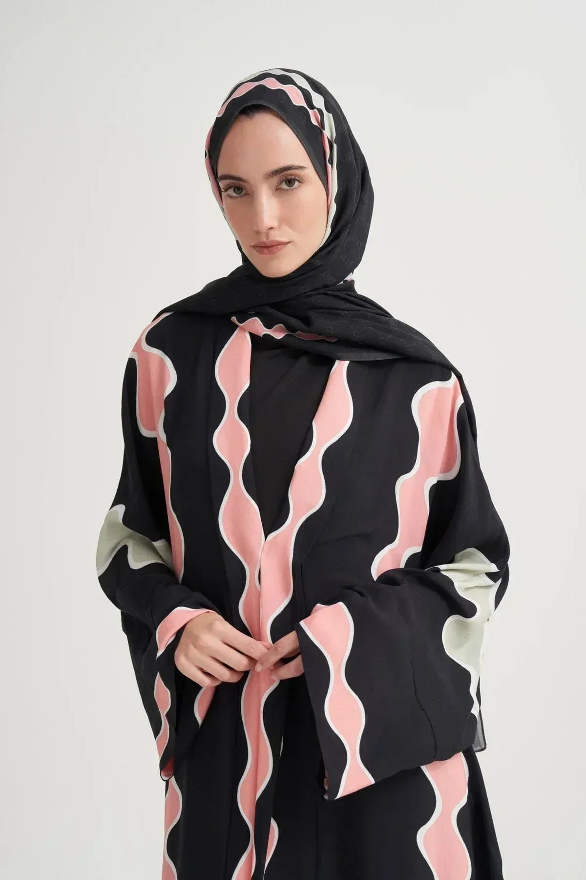 luma-monogram-viscose-scarf-black-4502 - Carell Hijab