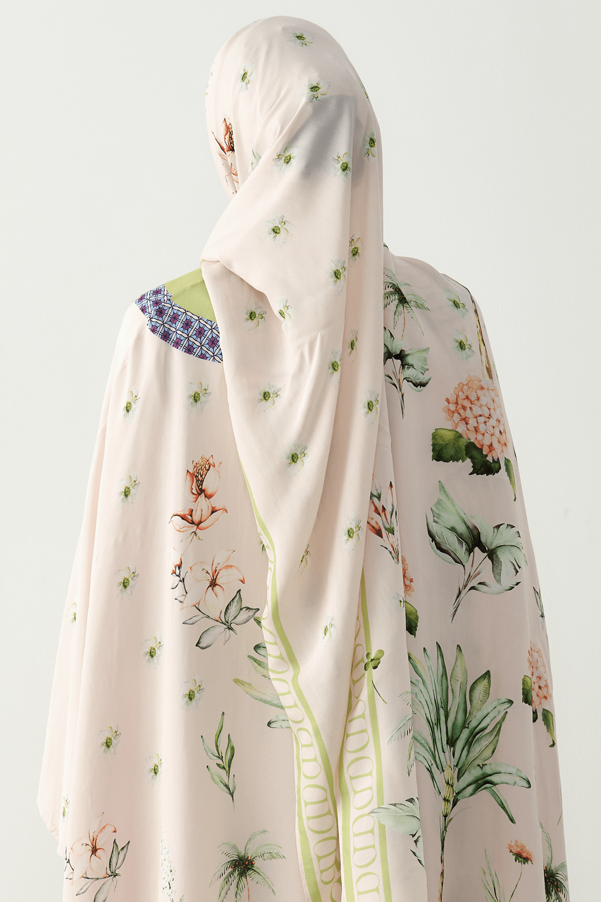 Lunara Monogram Viscose Scarf Powder Pink