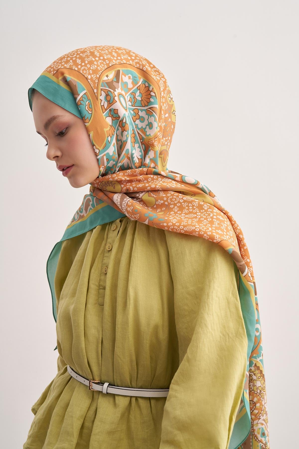 Lune Vela Viscose Scarf Aqua Green
