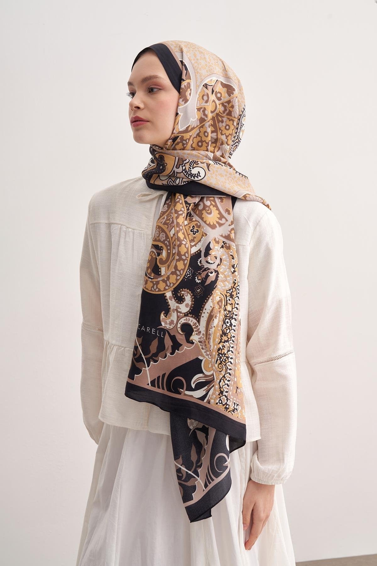 Lune Vela Viscose Scarf Mink