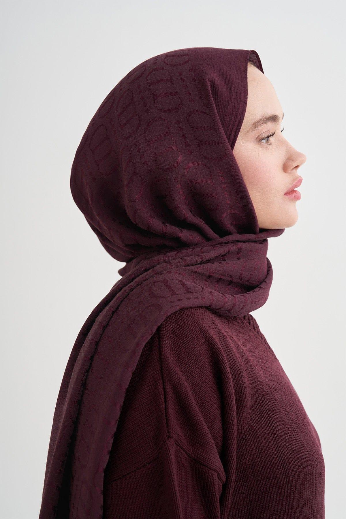 luxe-pattern-liora-cotton-scarf-cherry-burgundy-5100 - Carell Hijab