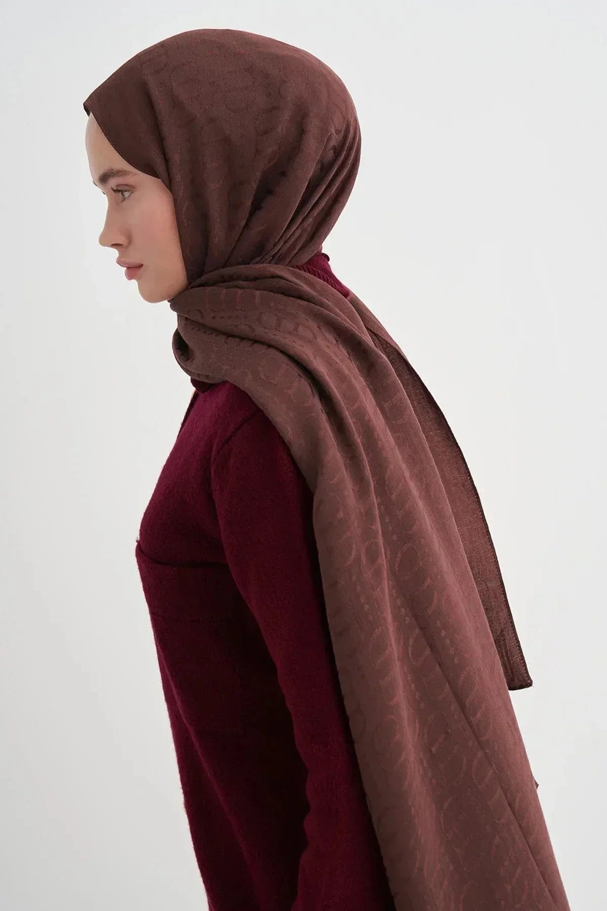 luxe-pattern-liora-cotton-scarf-cinnamon-5207 - Carell Hijab