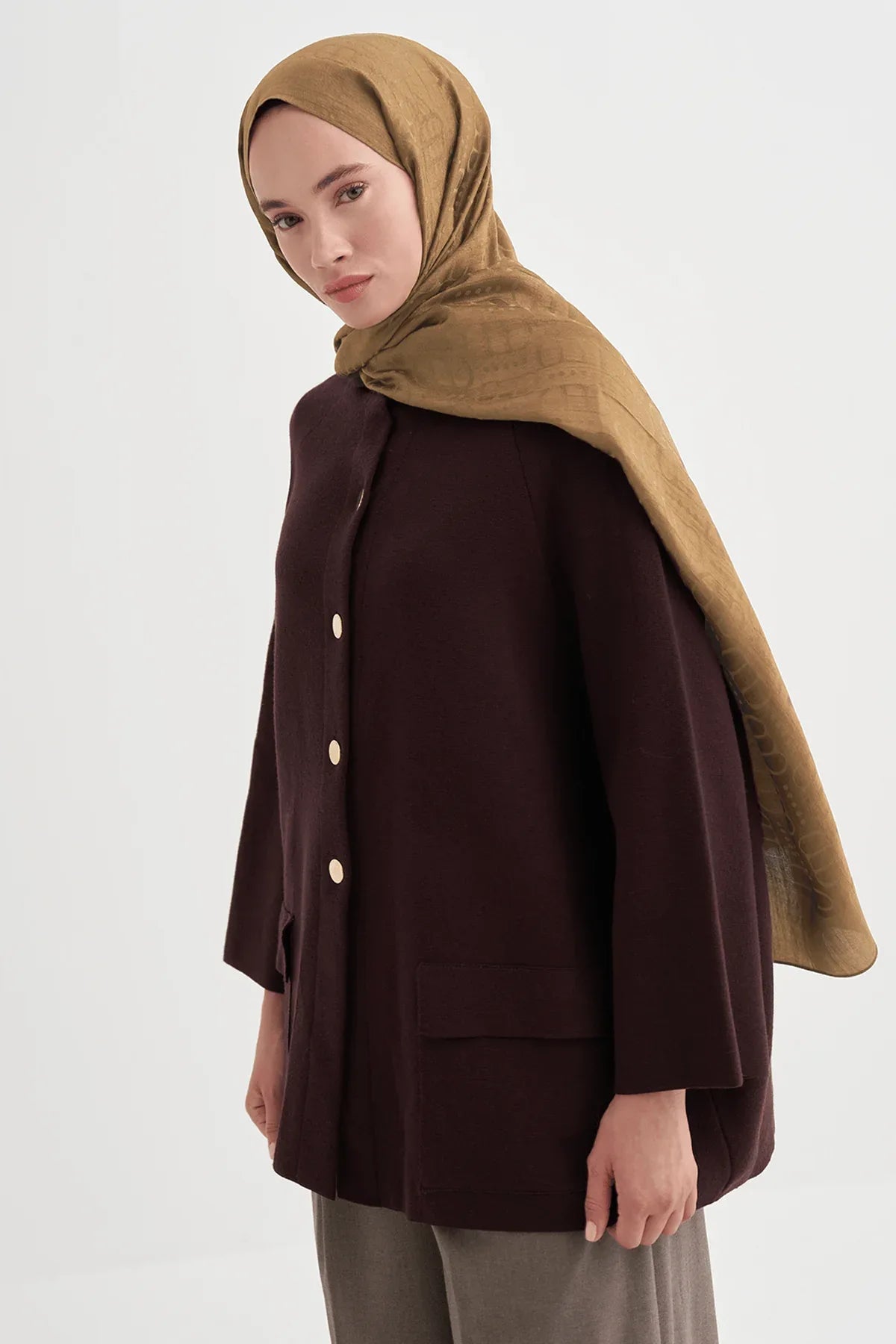 luxe-pattern-liora-cotton-scarf-mustard-5514 - Carell Hijab