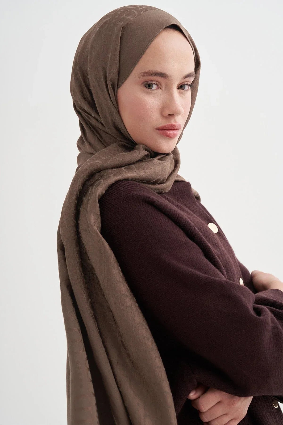 luxe-pattern-liora-cotton-shawl-mink-5457 - Carell Hijab
