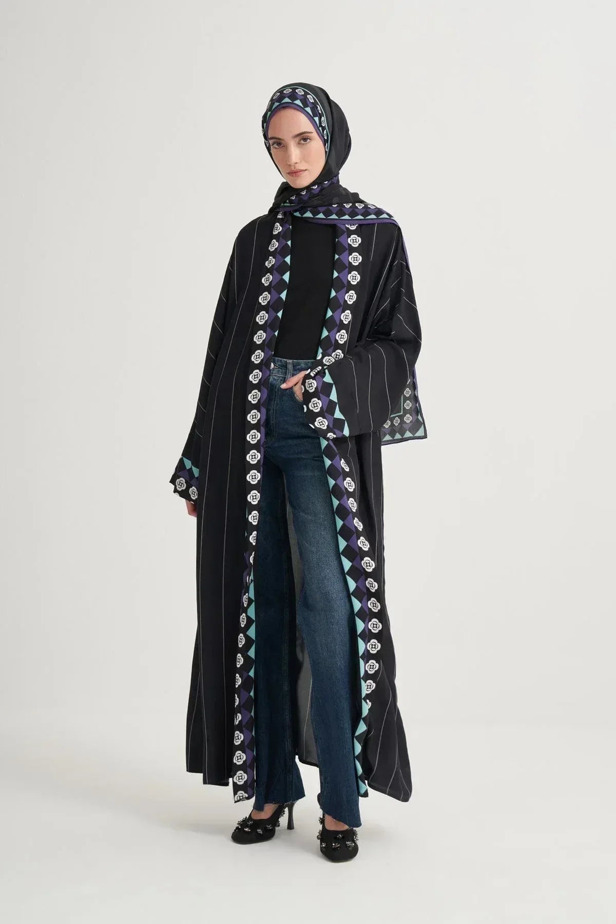 manesa-premium-viscose-abaya-black-4484 - Carell Hijab