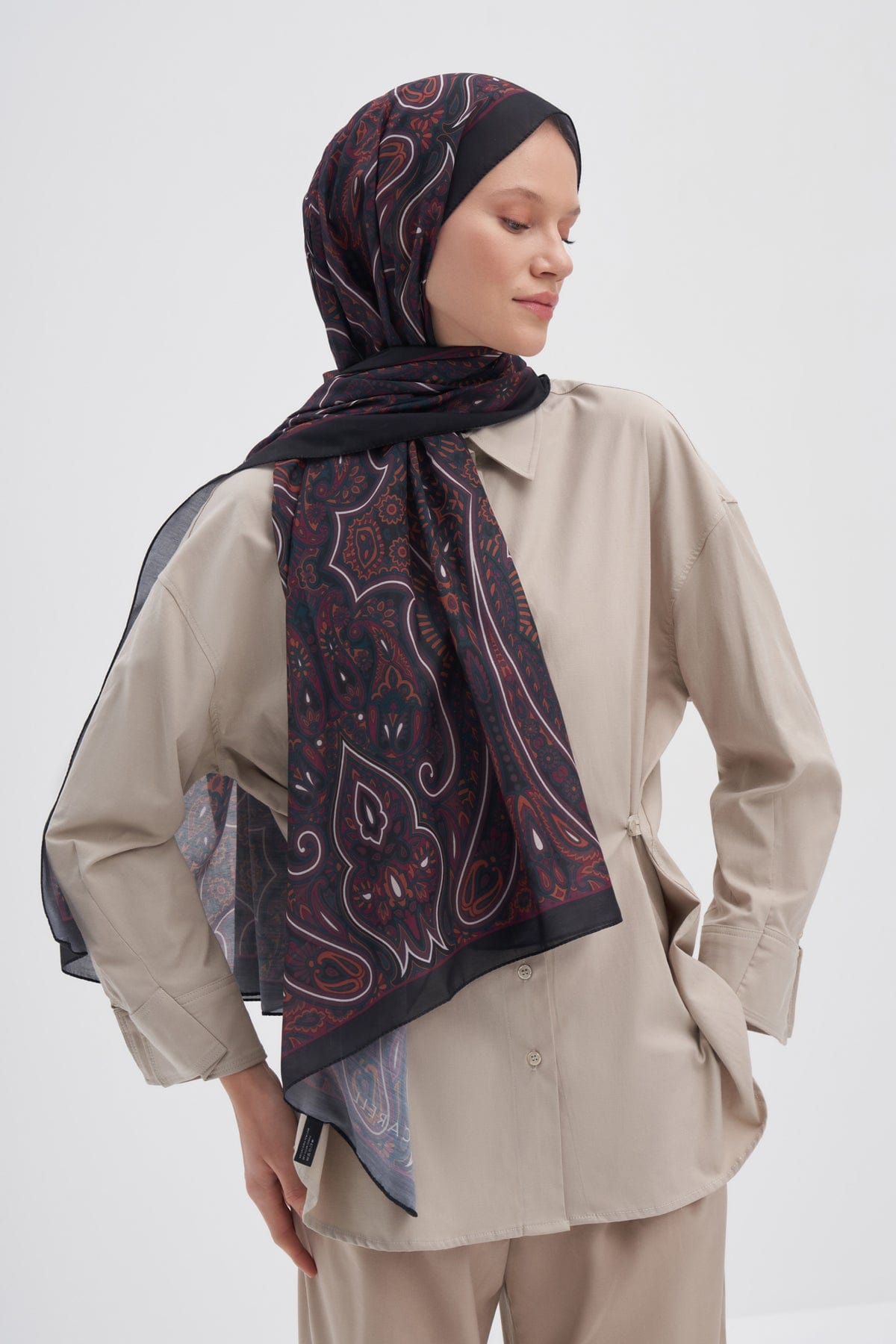 Marbella Nilla Cotton Scarf Brown
