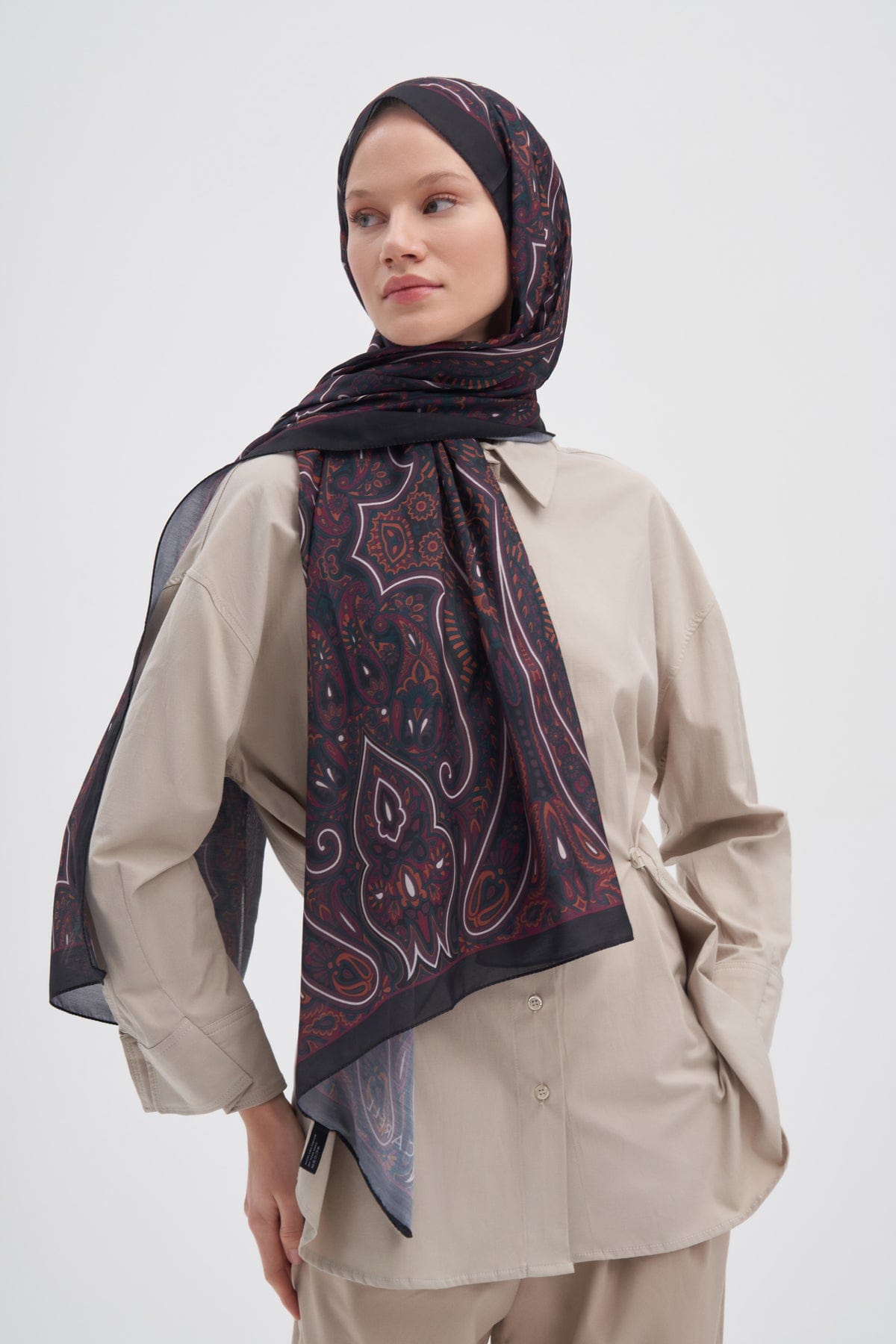 Marbella Nilla Cotton Scarf Brown