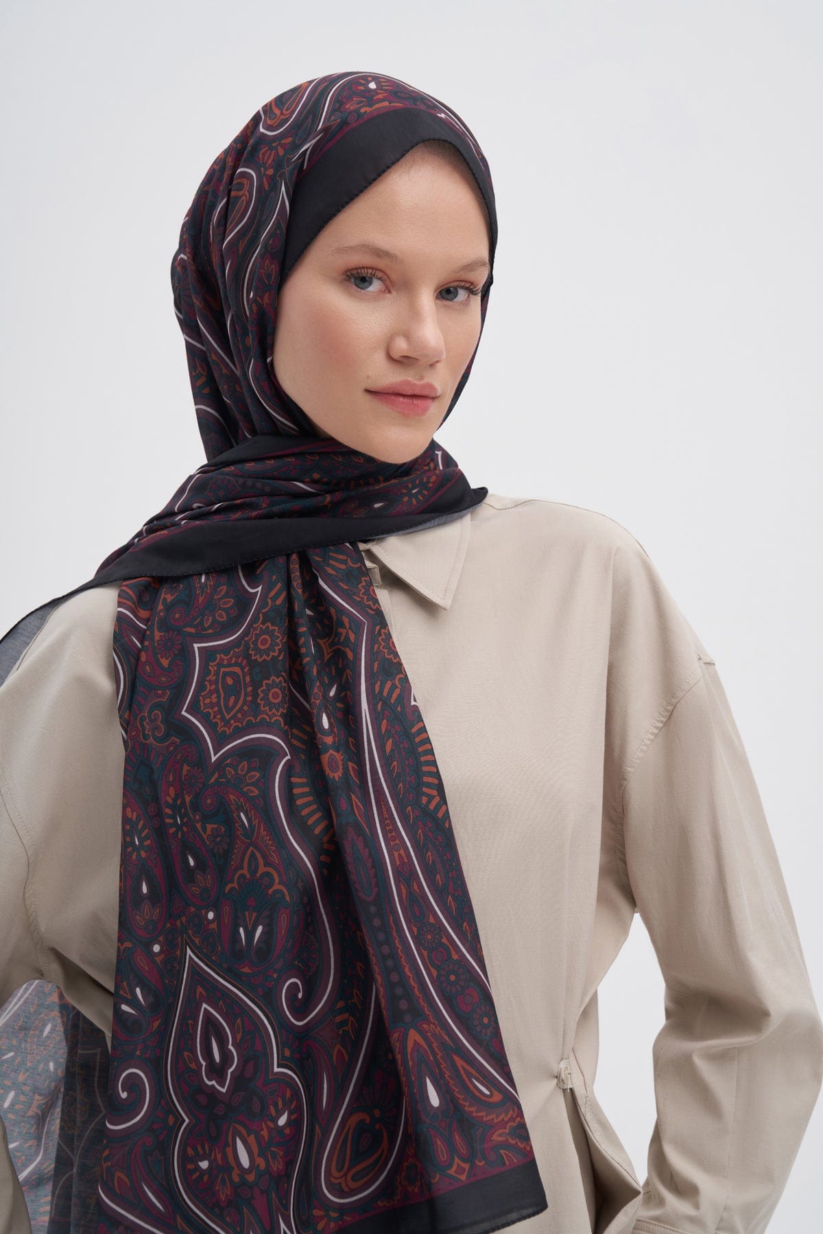 Marbella Nilla Cotton Scarf Brown