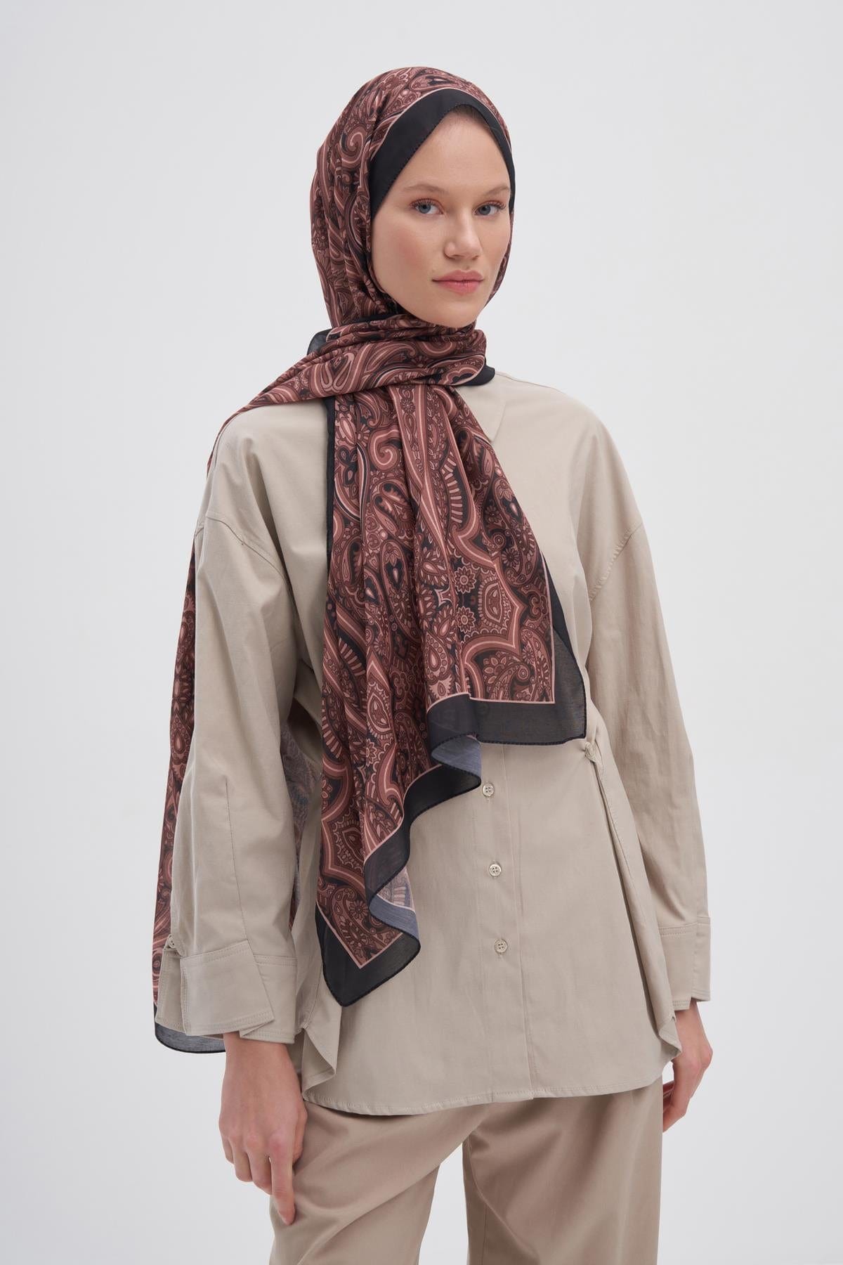 Marbella Nilla Cotton Scarf Soft Brown