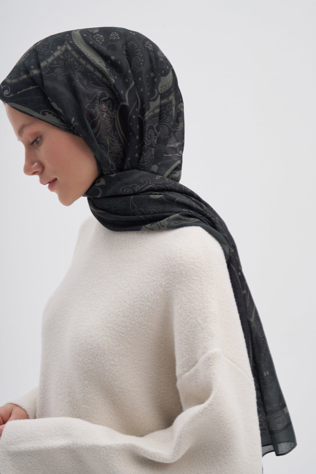 Marni Nilla Cotton Scarf Army Green