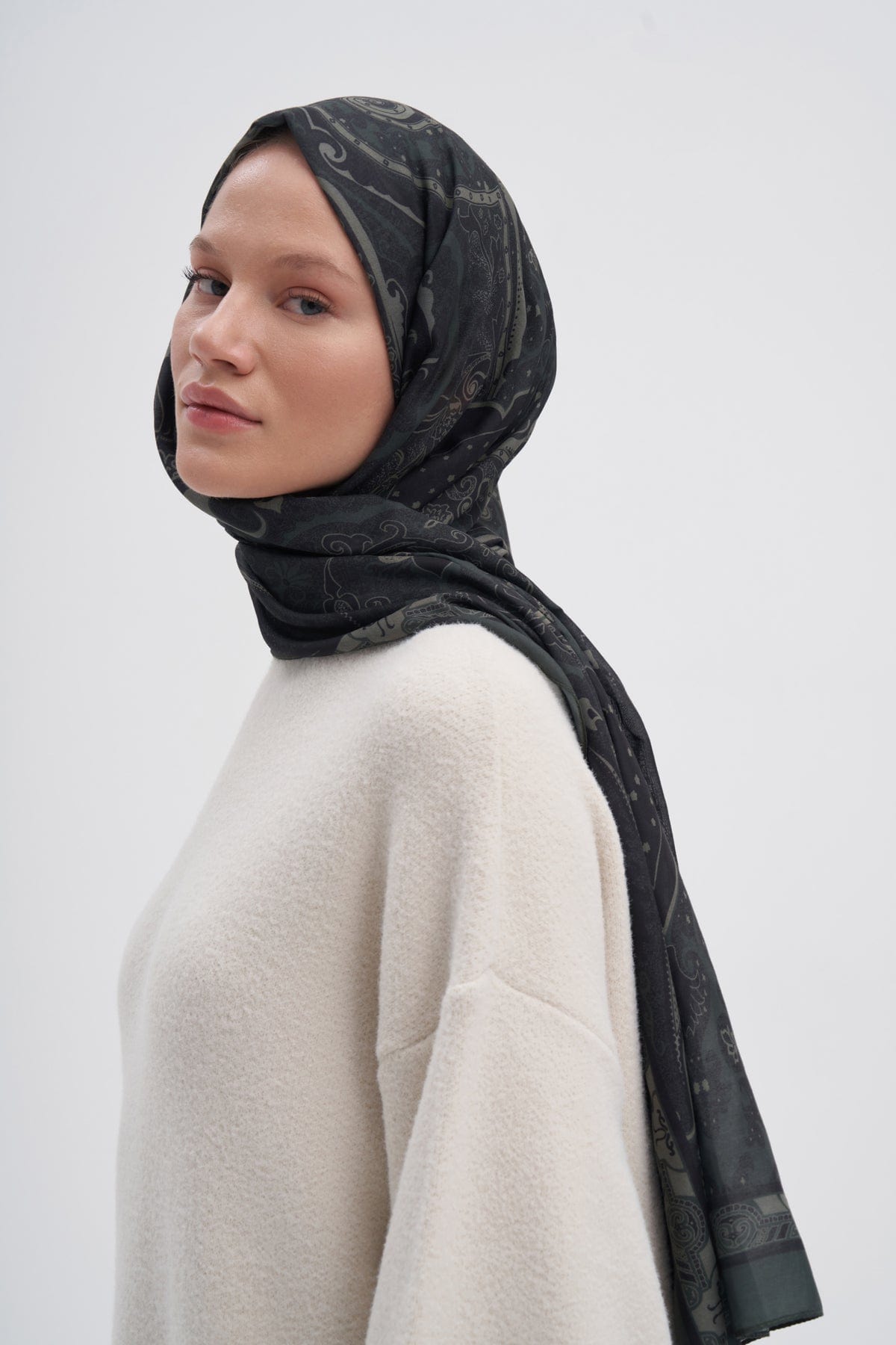Marni Nilla Cotton Scarf Army Green
