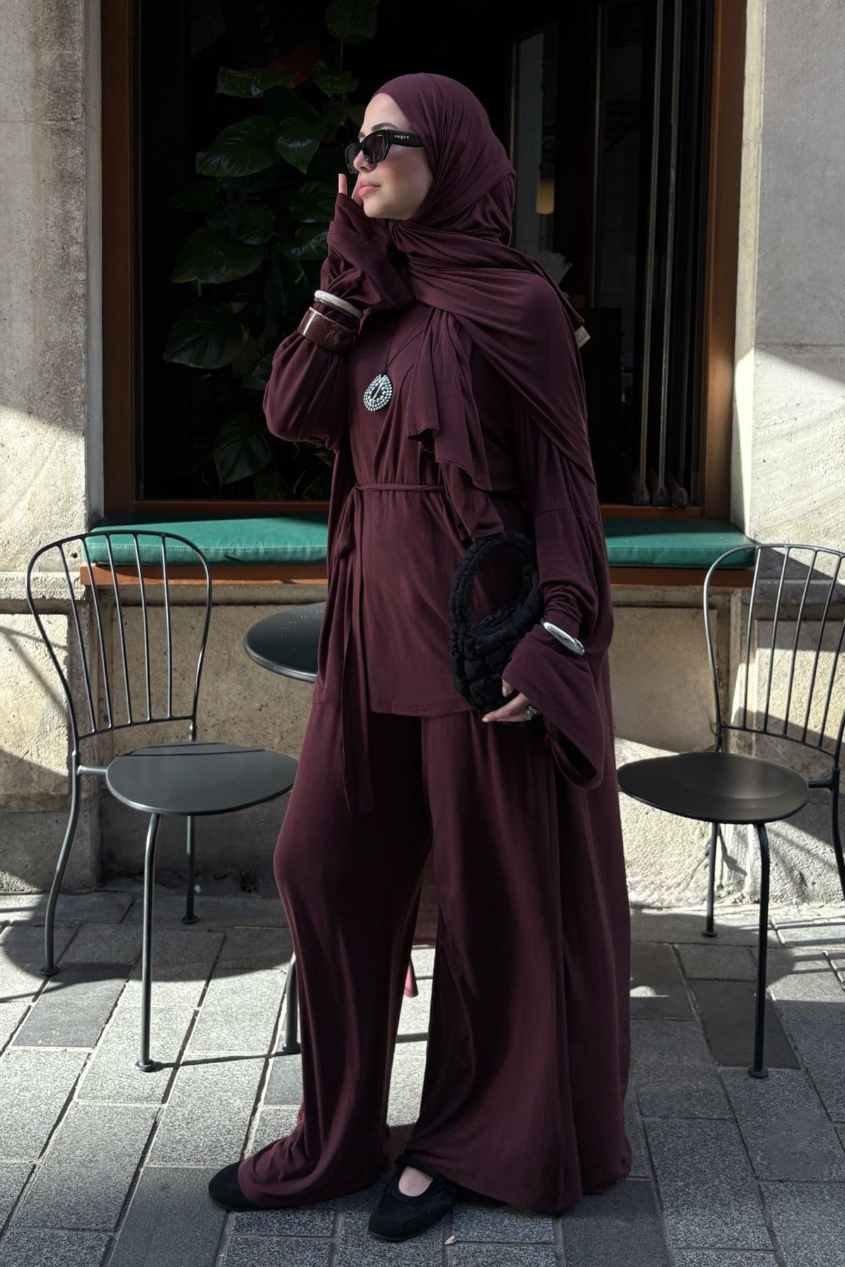 Micro Modal Abaya Damson