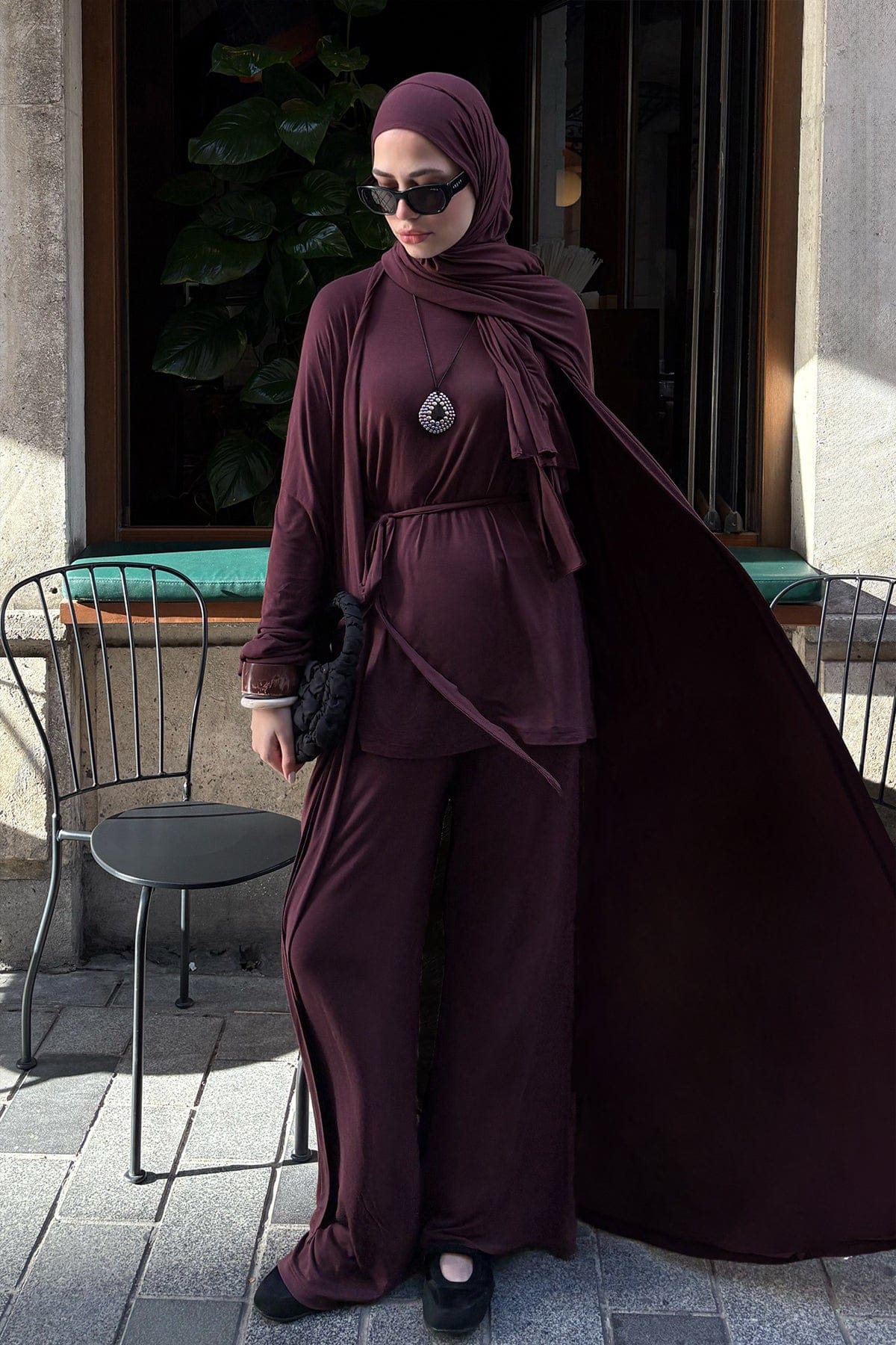 Micro Modal Abaya Damson