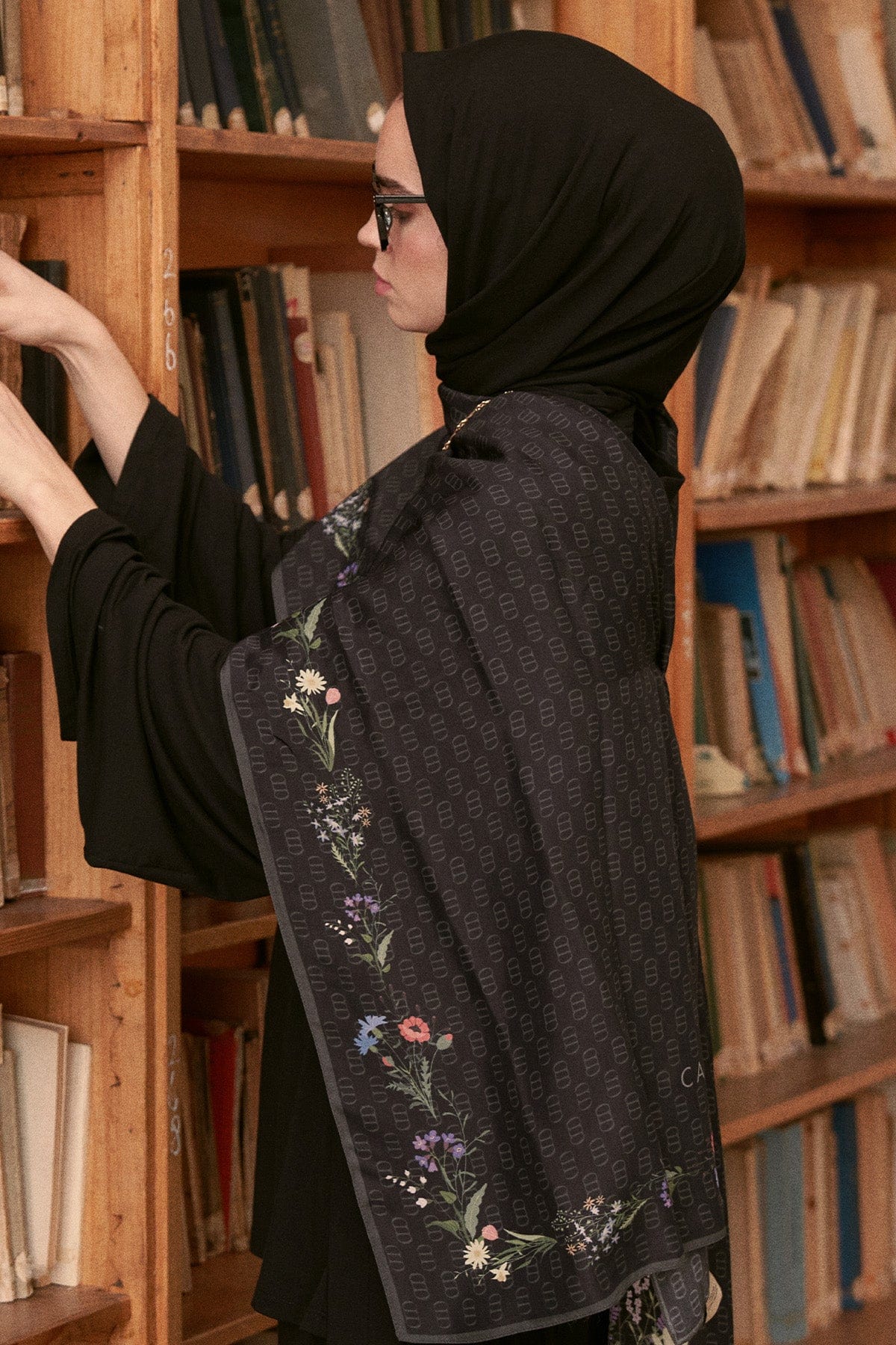 Micro Modal Jersey Scarf Black
