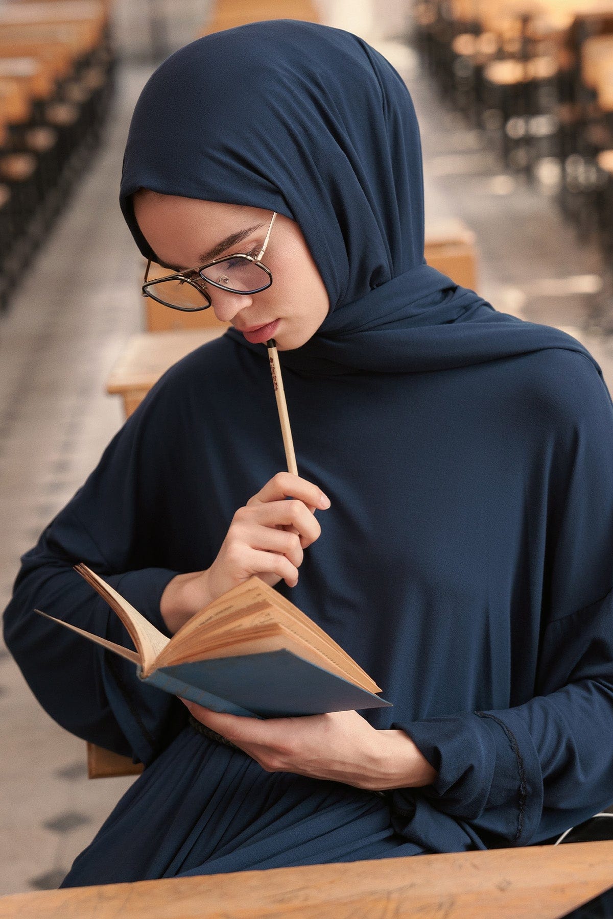Micro Modal Jersey Scarf Deep Blue