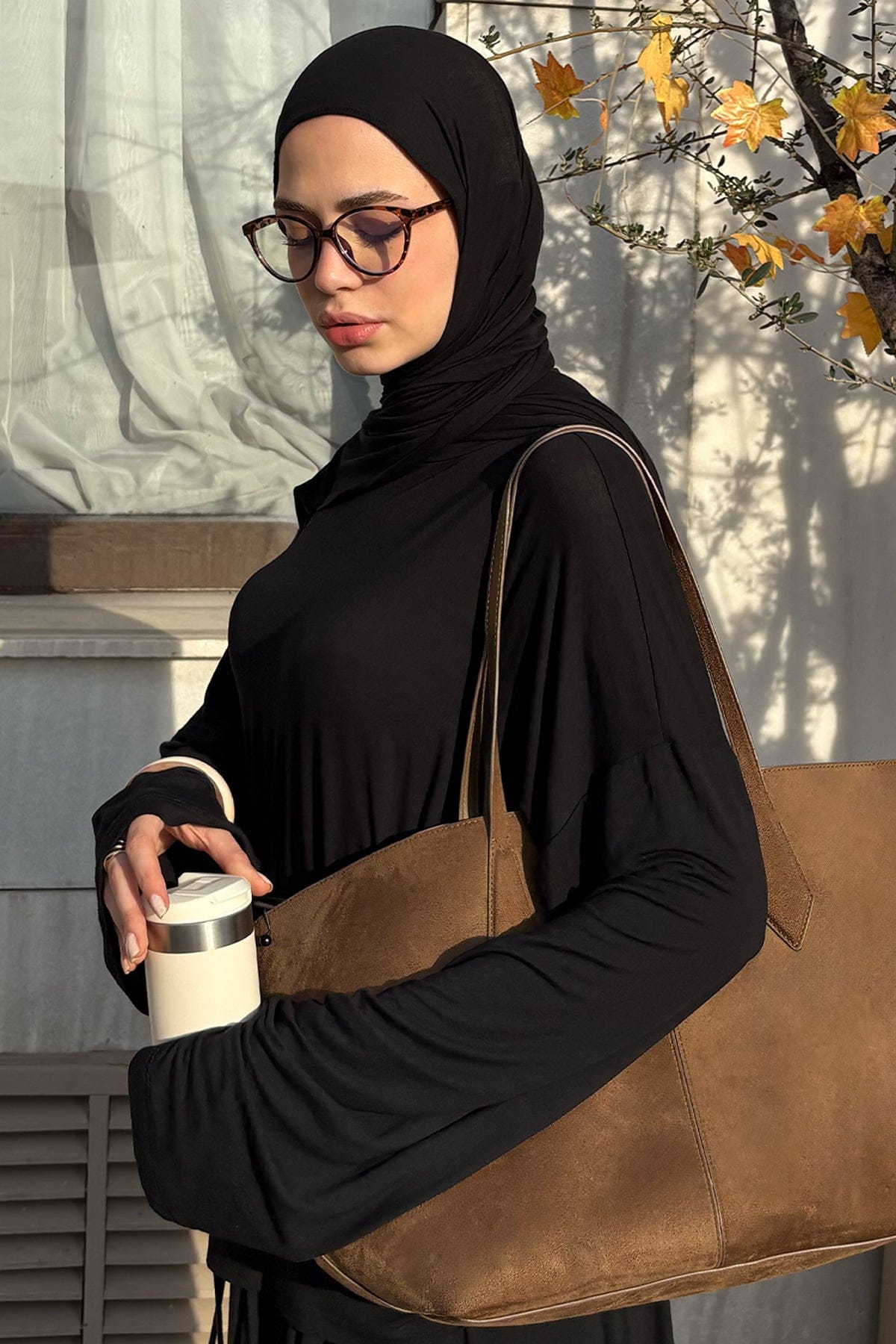 Micro Modal Scarf Black