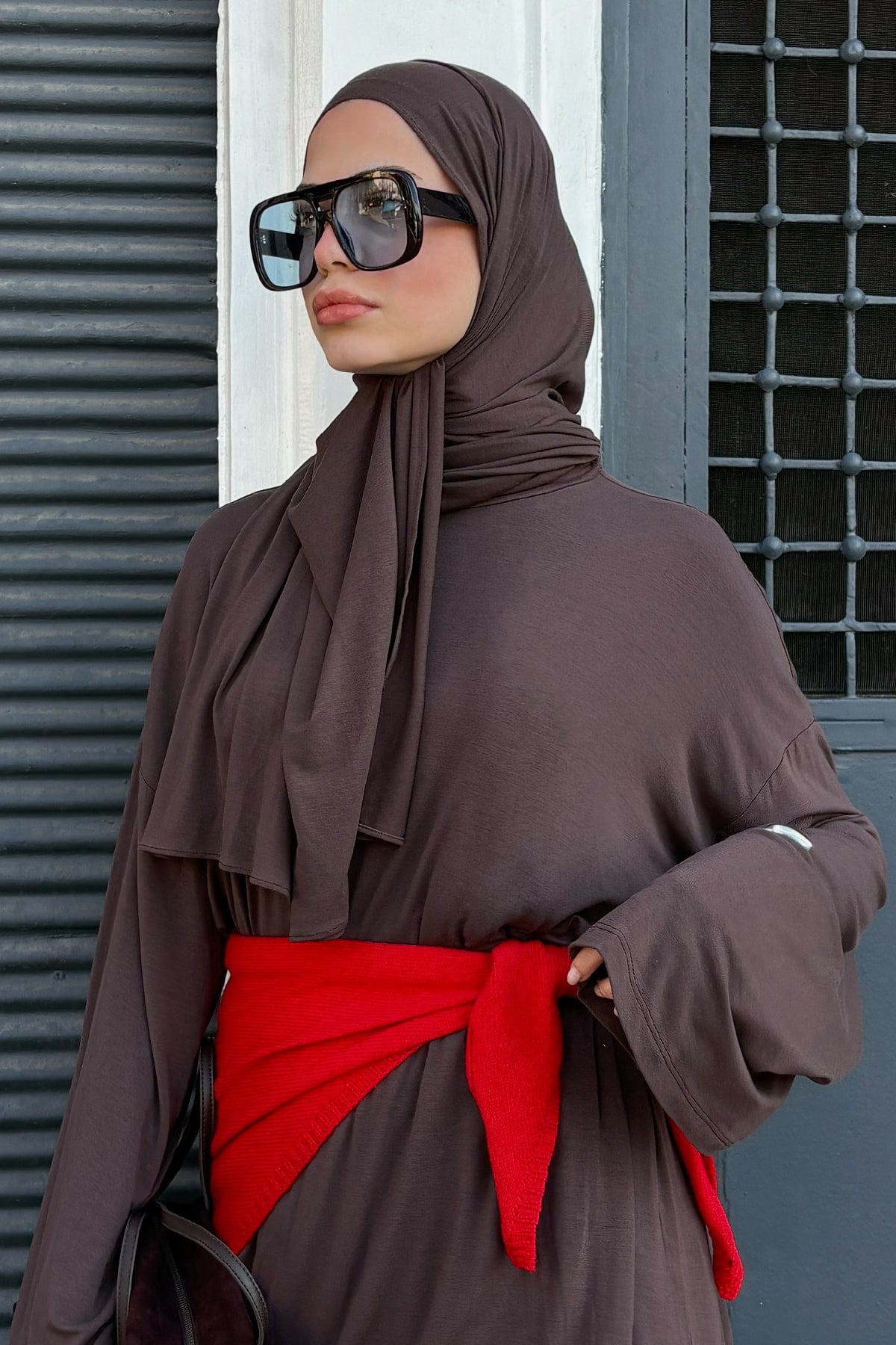 Micro Modal Scarf Brown