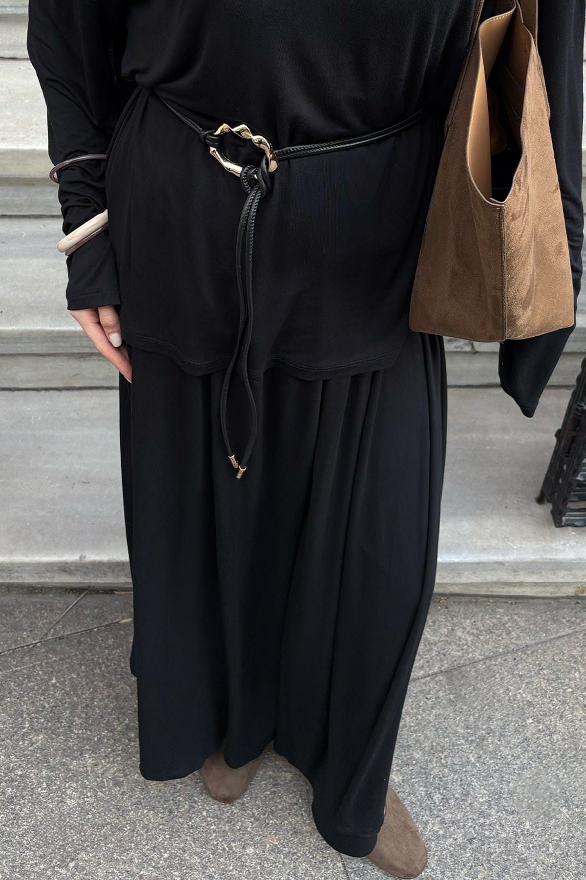 Micro Modal Skirt Black