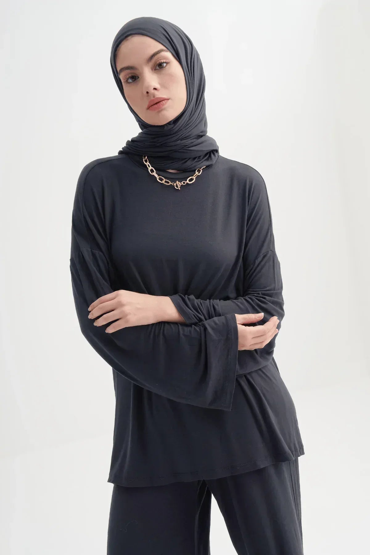 micro-modal-tunic-anthracite-4767 - Carell Hijab