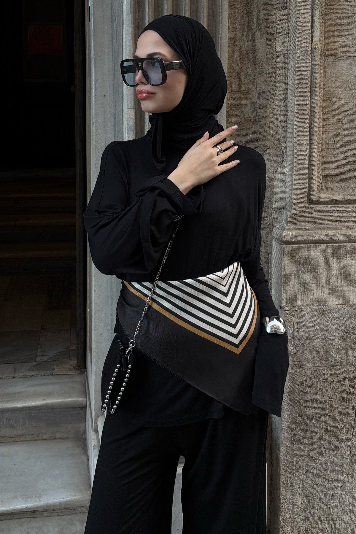 Micro Modal Tunic Black