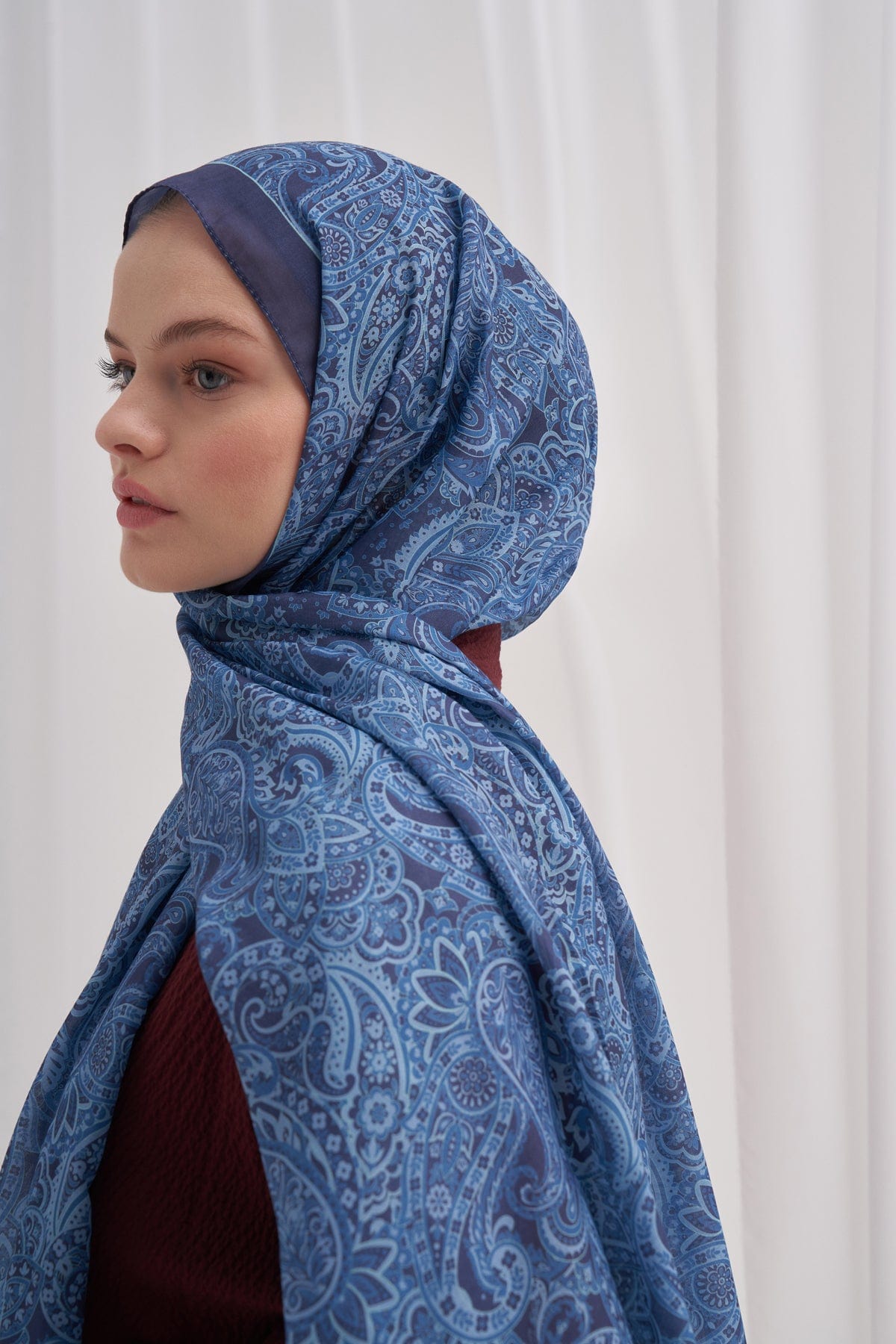Mirage Nilla Cotton Scarf Deep Blue