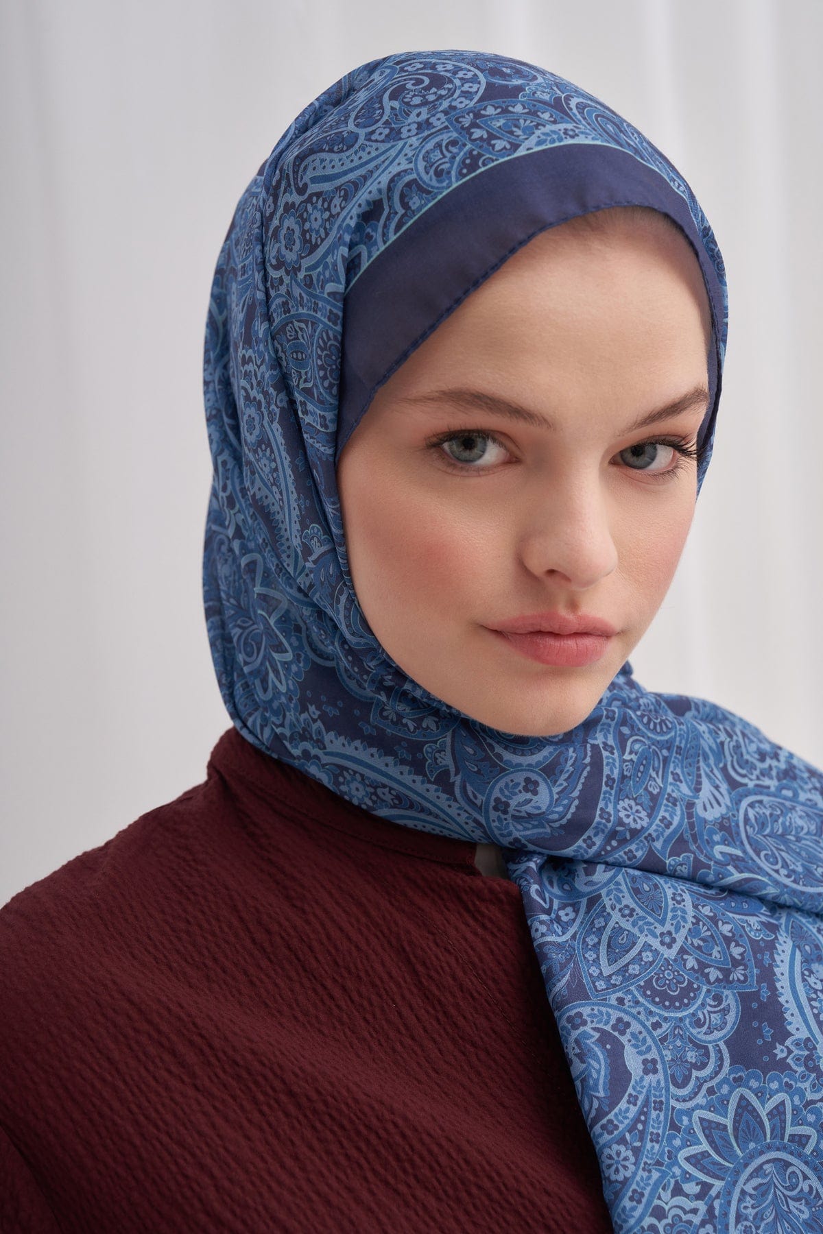 Mirage Nilla Cotton Scarf Deep Blue
