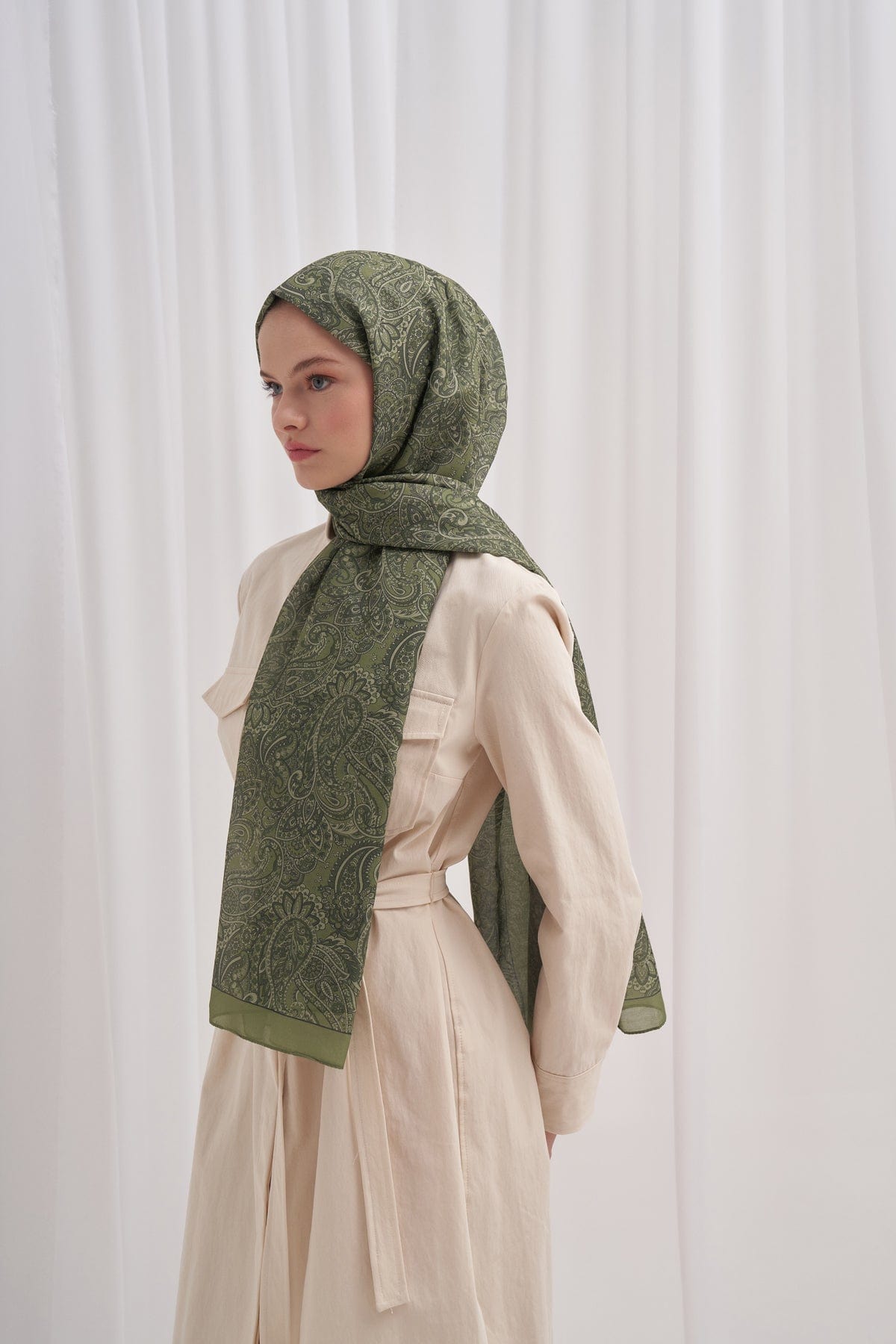 Mirage Nilla Cotton Scarf Green