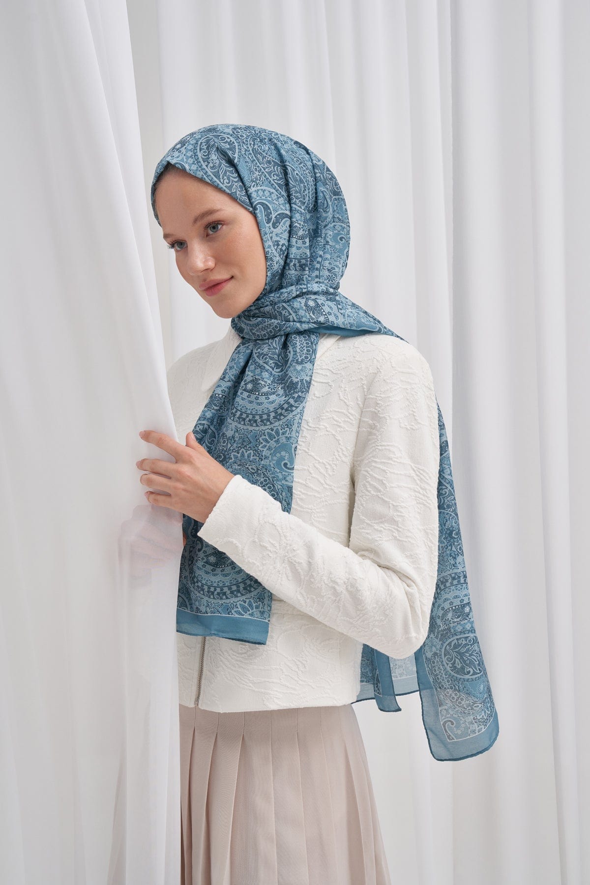 Mirage Nilla Cotton Scarf Nile Green