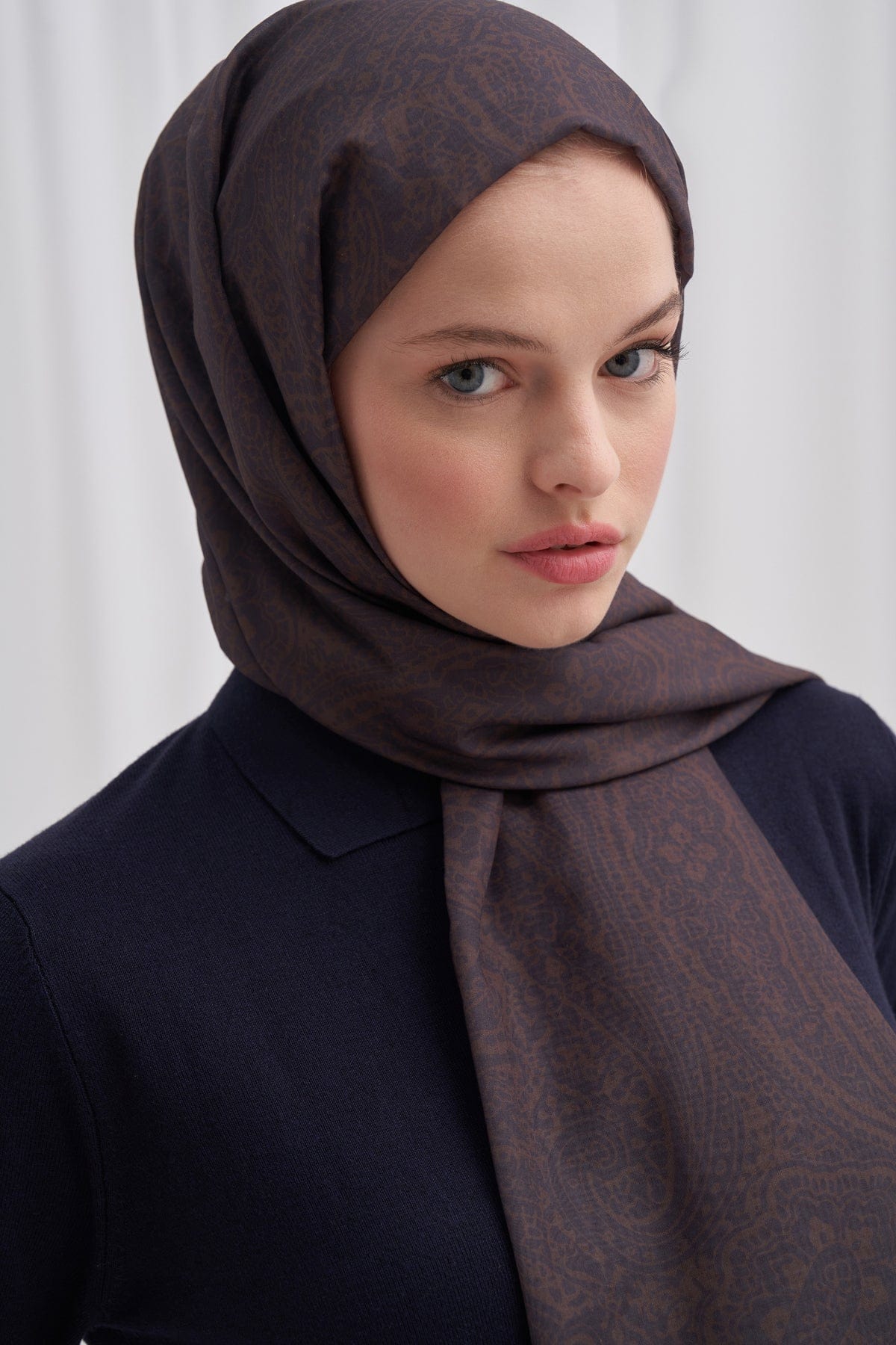 Mist Nilla Cotton Scarf Brown