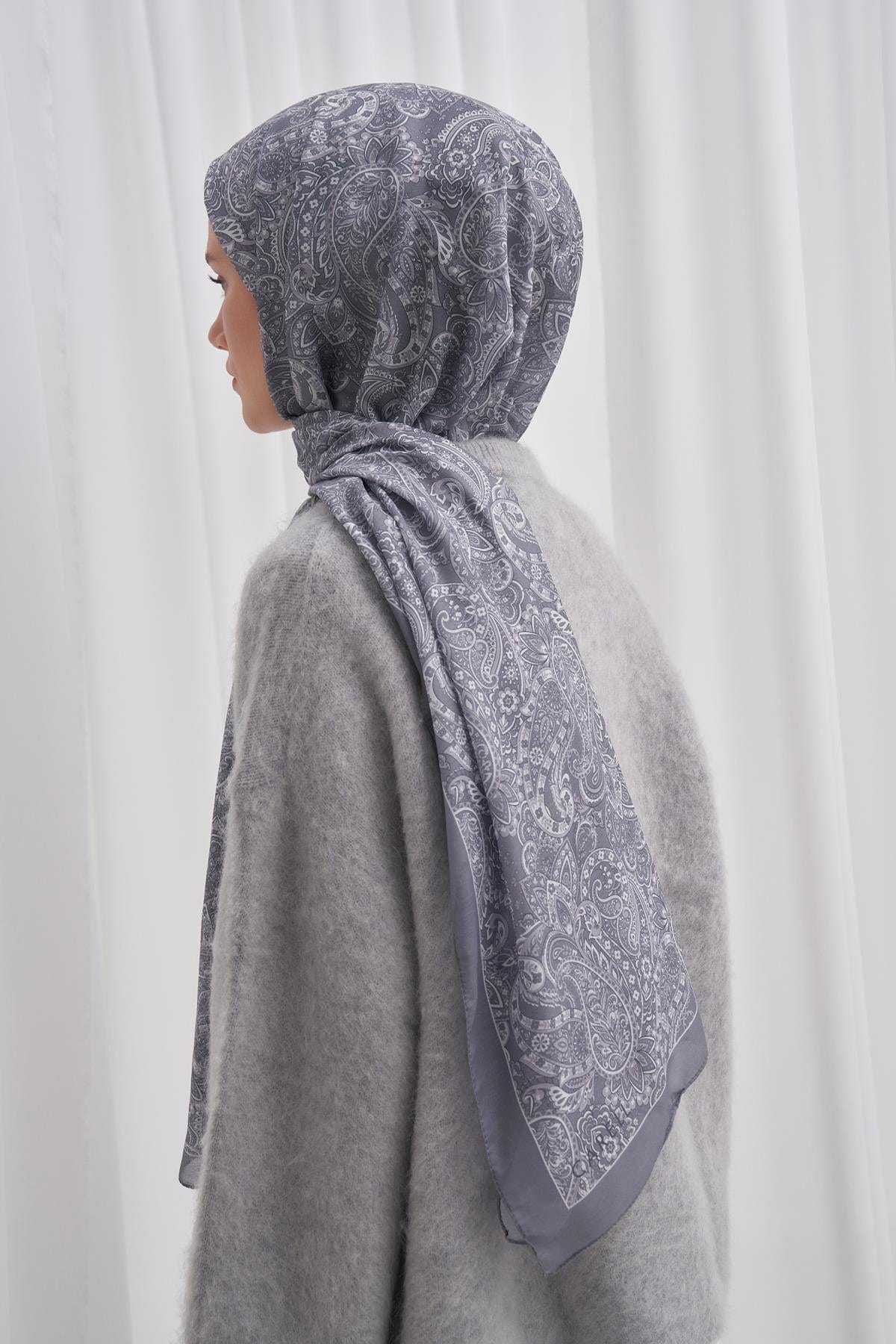 Mist Nilla Cotton Scarf Gray