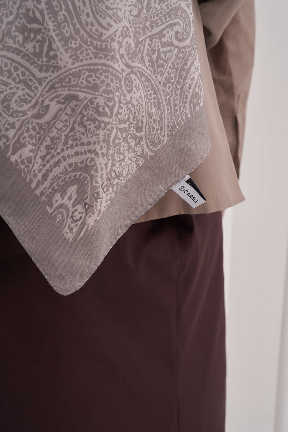 Mist Nilla Cotton Scarf Light Gray