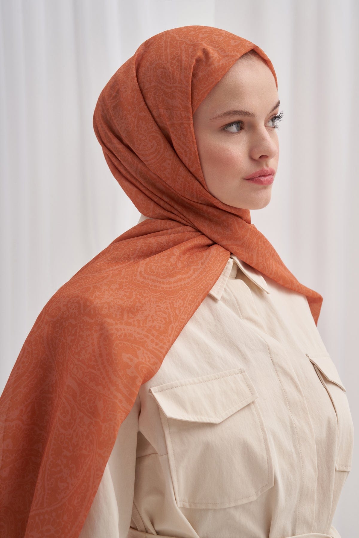 Mist Nilla Cotton Scarf Orange