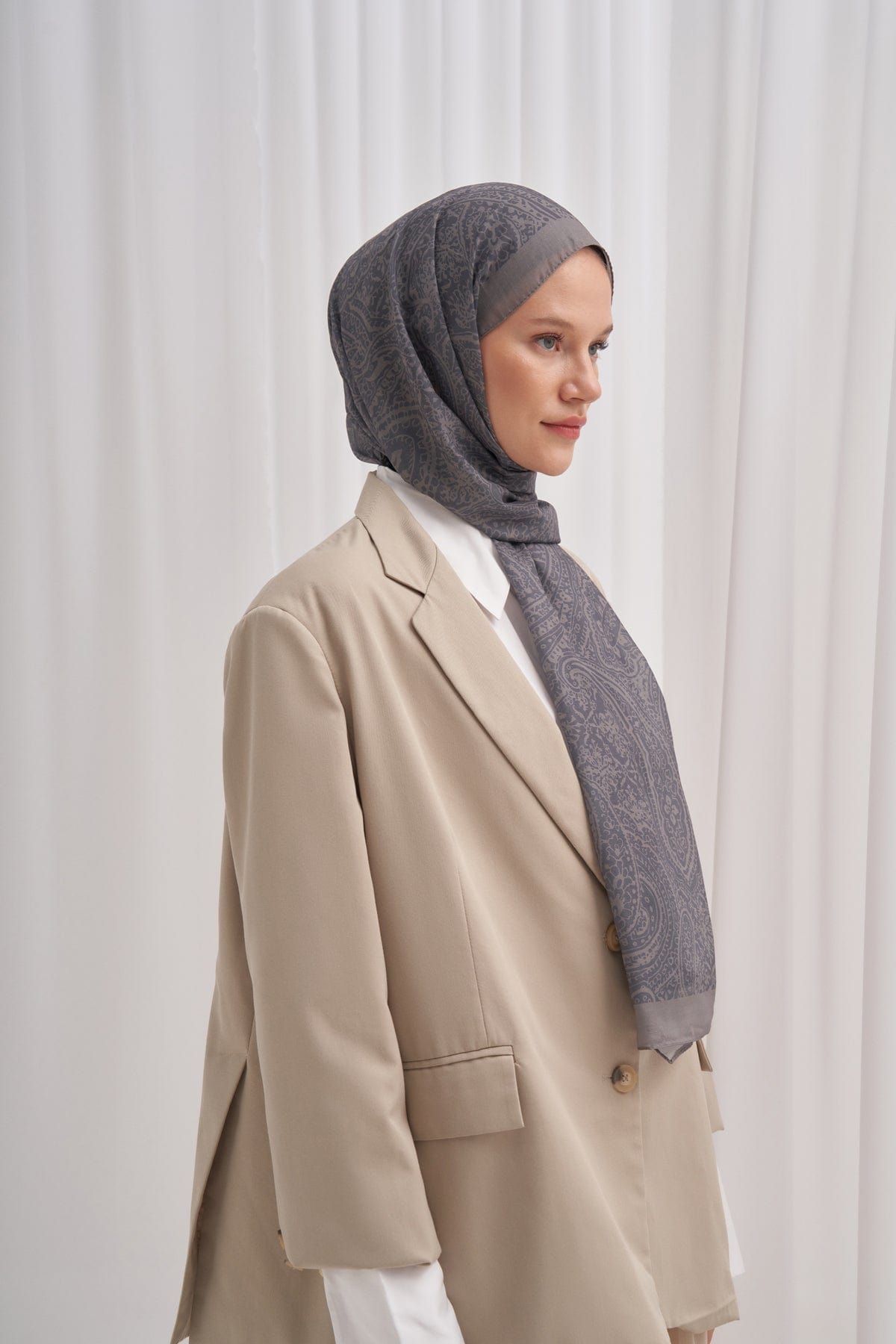 Mist Nilla Cotton Scarf Soft Green